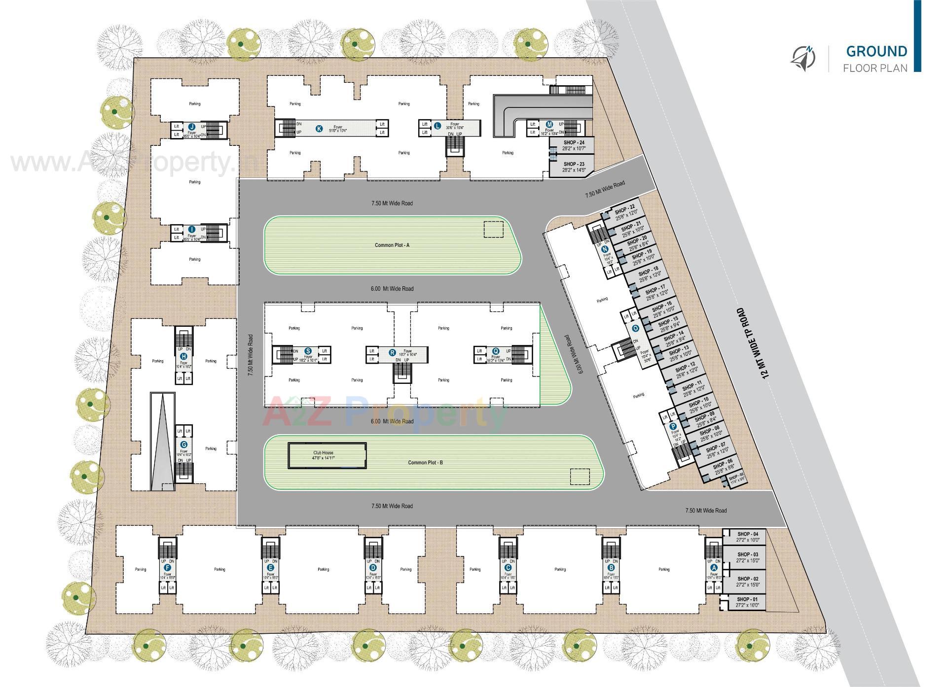 Layout of real estate project Airport View Residency located at Hansol, Ahmedabad, Gujarat