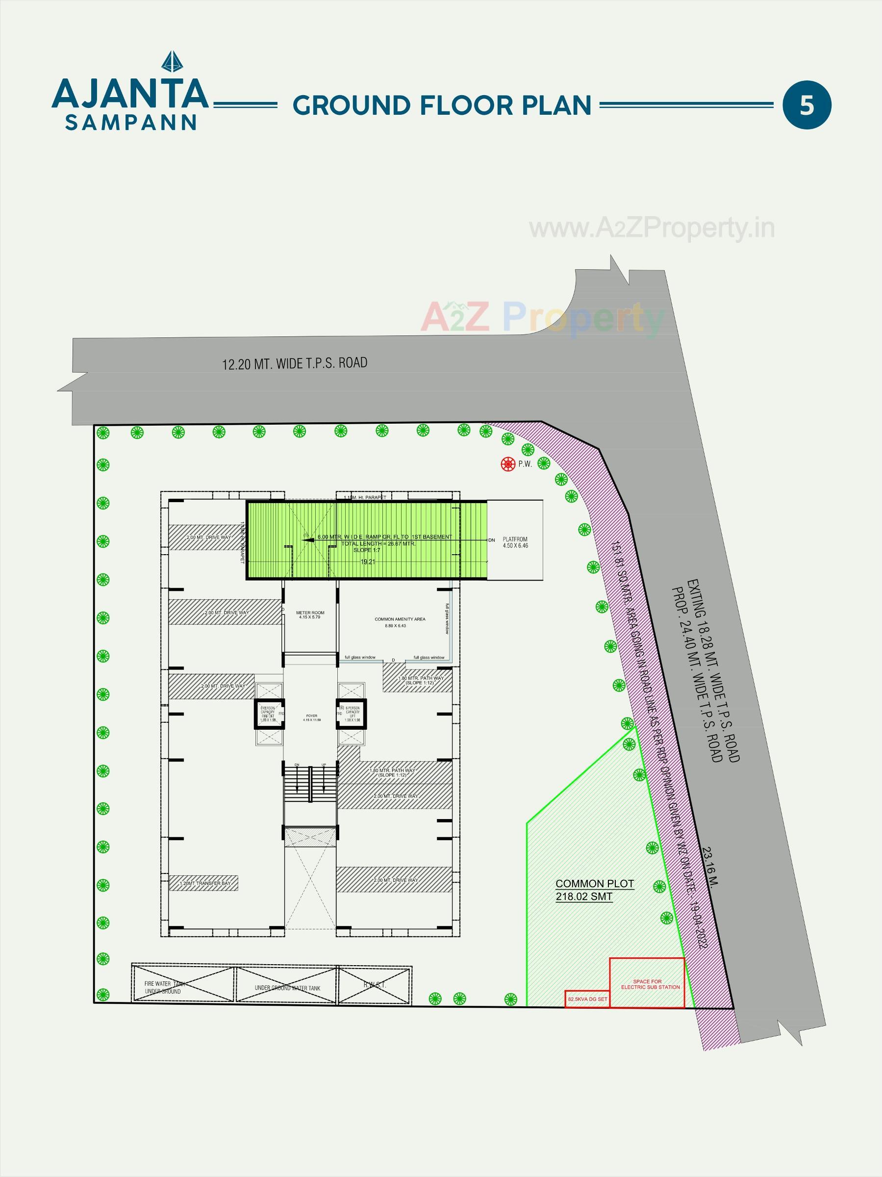 Layout of real estate project Ajanta Sampann located at Usmanpura, Ahmedabad, Gujarat