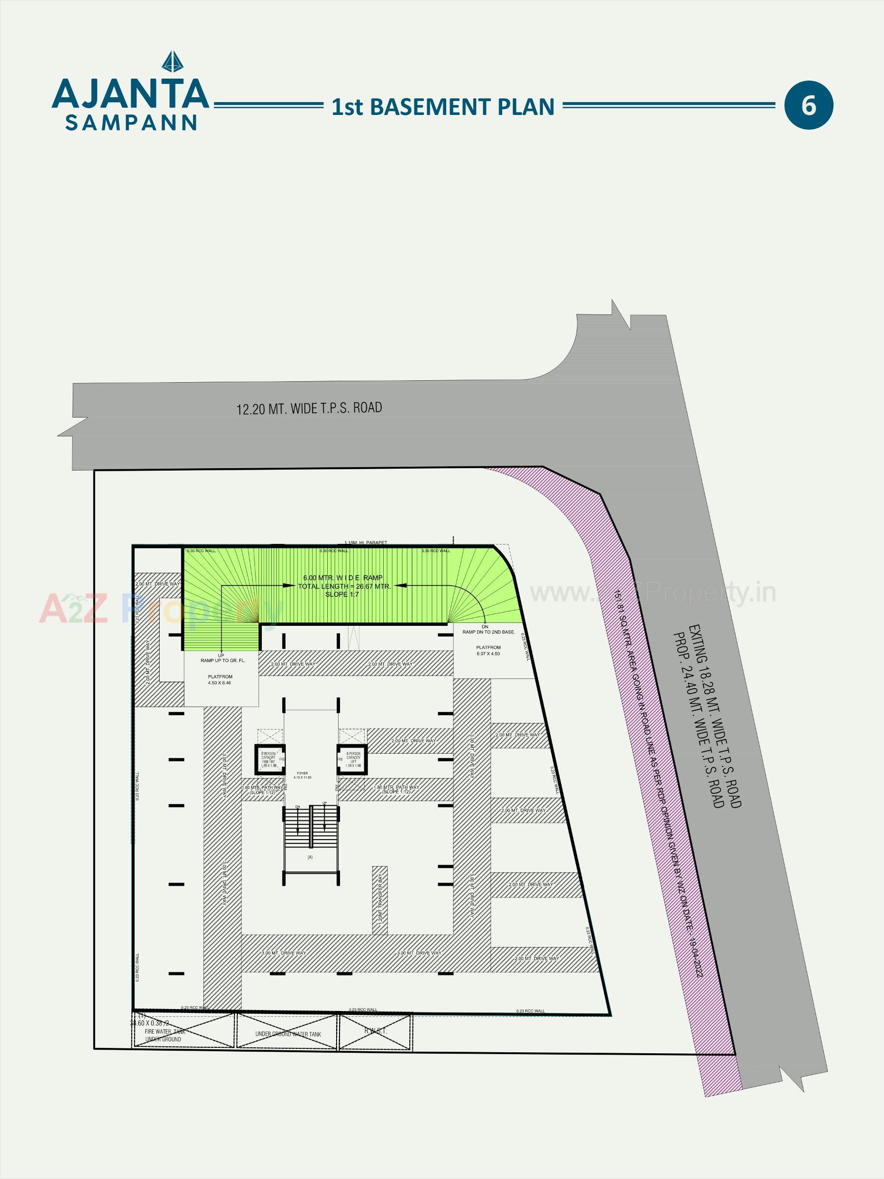Layout of real estate project Ajanta Sampann located at Usmanpura, Ahmedabad, Gujarat