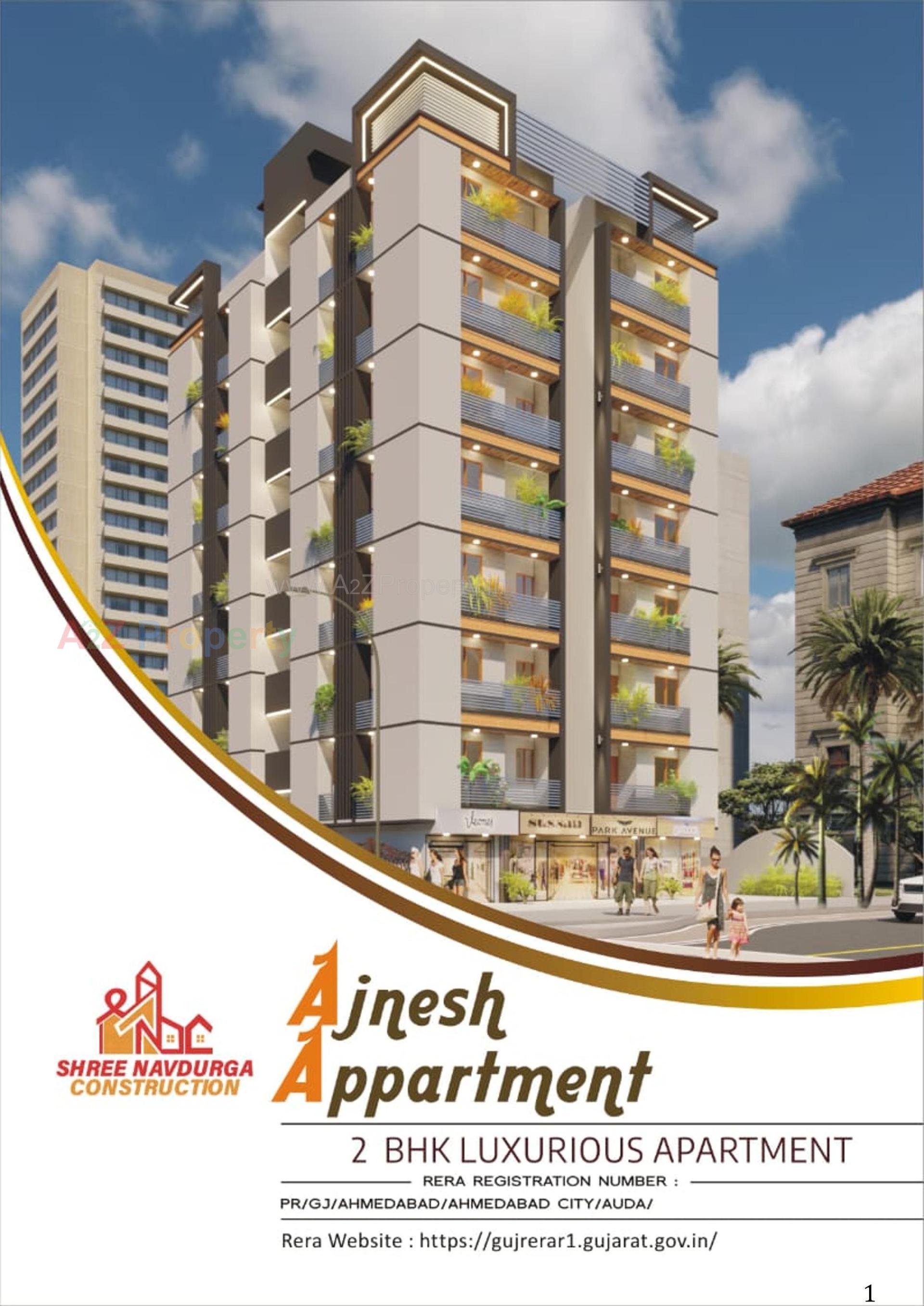 3D Elevation of real estate project Ajnesh Appartment located at Rajpur--hirpur, Ahmedabad, Gujarat