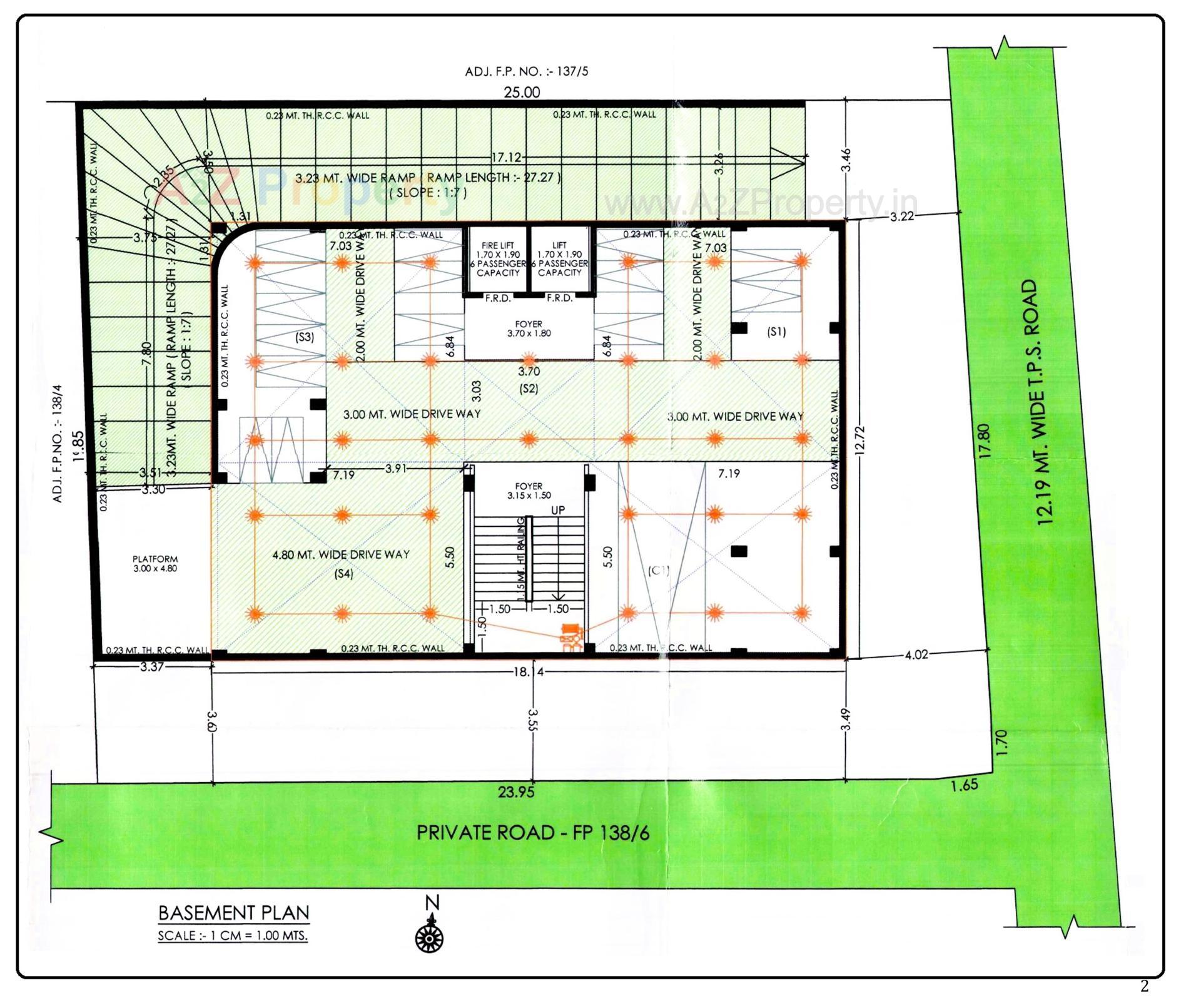 Layout of real estate project Ajnesh Appartment located at Rajpur--hirpur, Ahmedabad, Gujarat