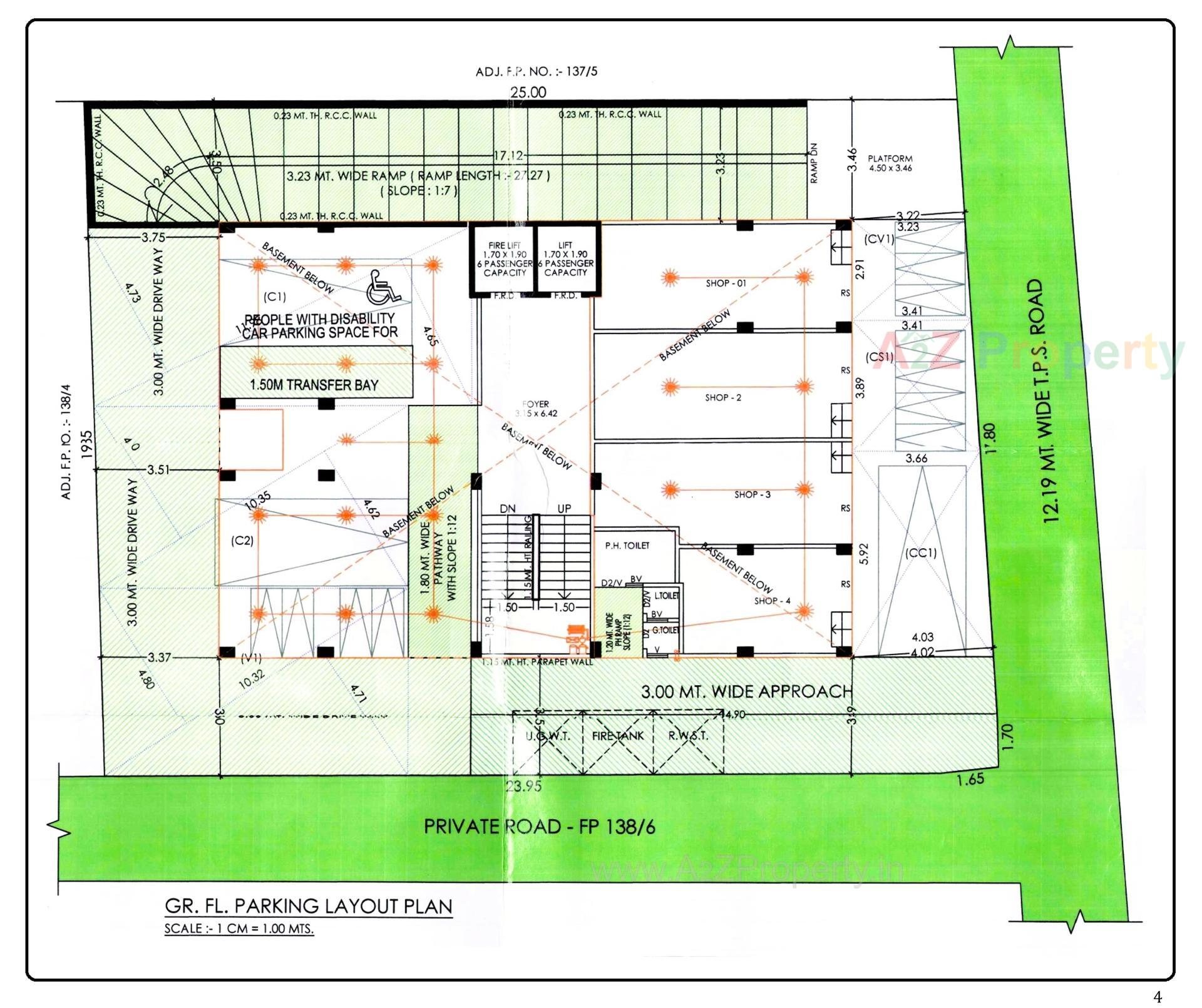Layout of real estate project Ajnesh Appartment located at Rajpur--hirpur, Ahmedabad, Gujarat