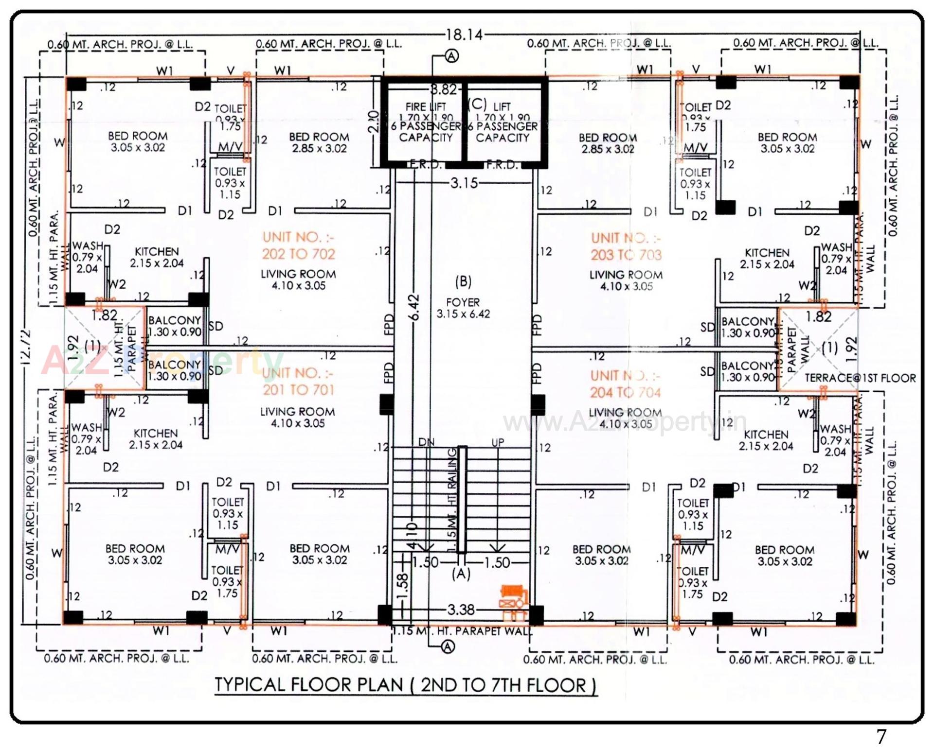 Layout of real estate project Ajnesh Appartment located at Rajpur--hirpur, Ahmedabad, Gujarat