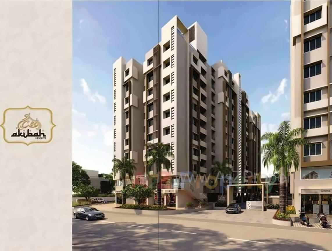 3D Elevation of real estate project Akibah Heights located at Makarba, Ahmedabad, Gujarat