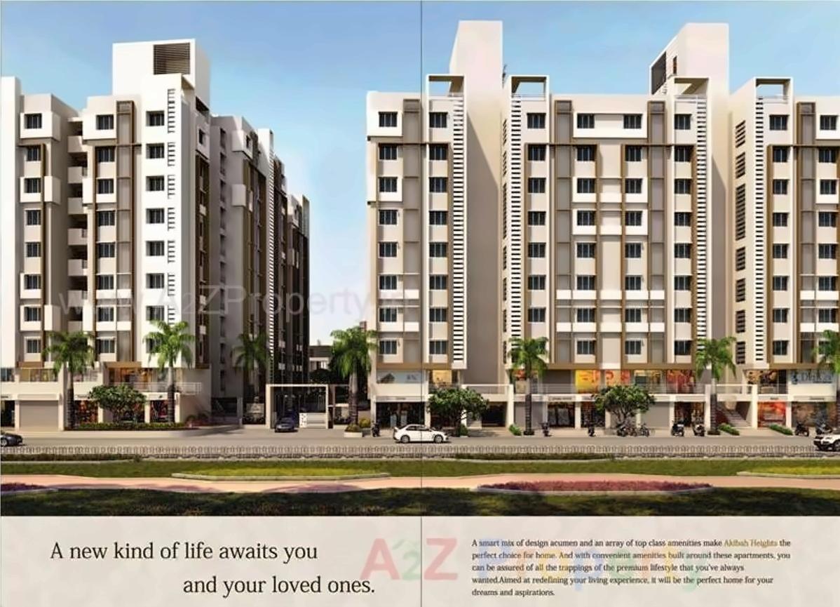 3D Elevation of real estate project Akibah Heights located at Makarba, Ahmedabad, Gujarat