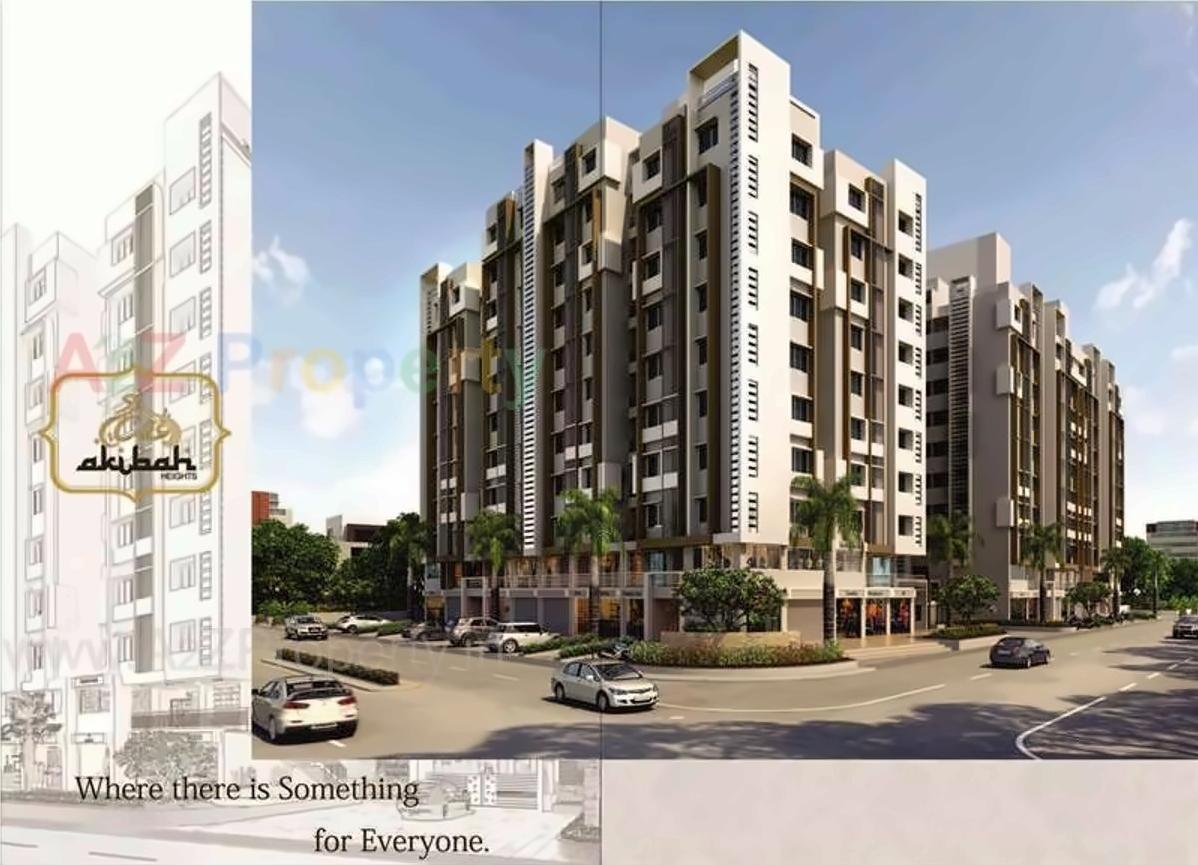 3D Elevation of real estate project Akibah Heights located at Makarba, Ahmedabad, Gujarat