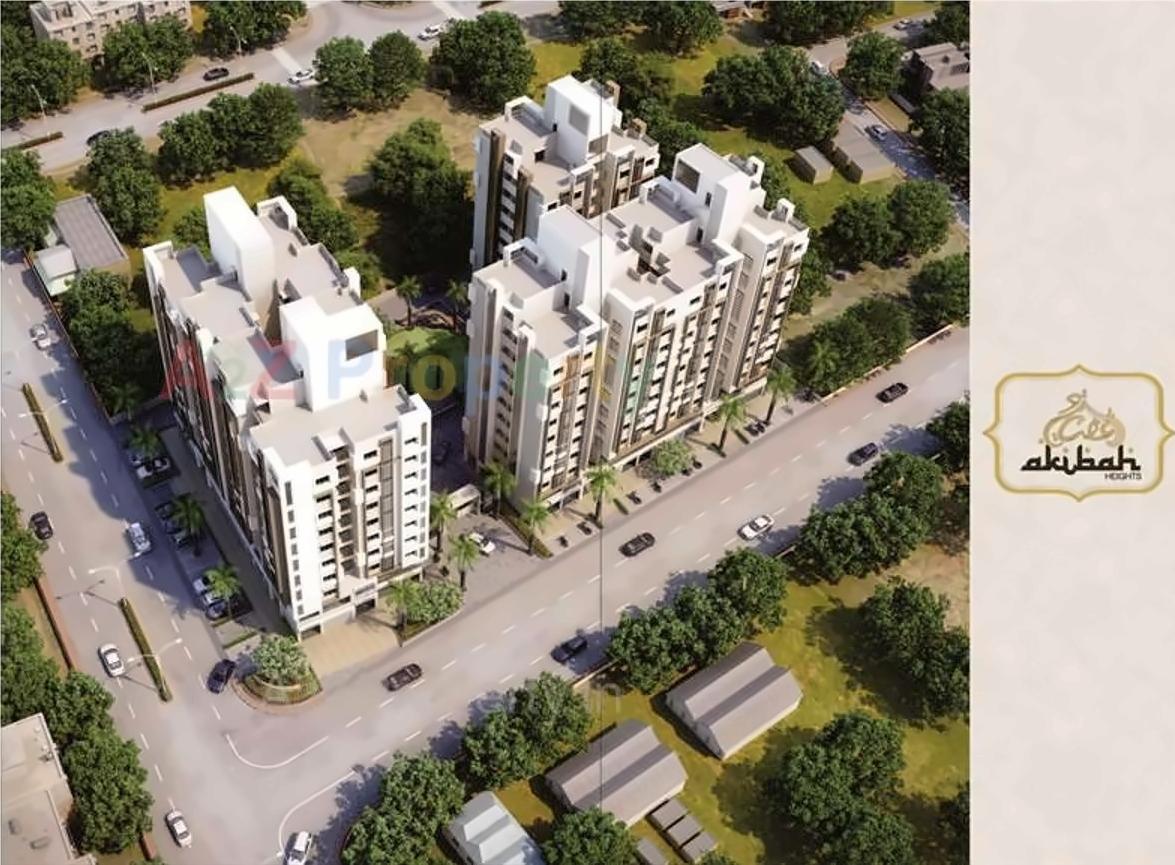 3D Elevation of real estate project Akibah Heights located at Makarba, Ahmedabad, Gujarat