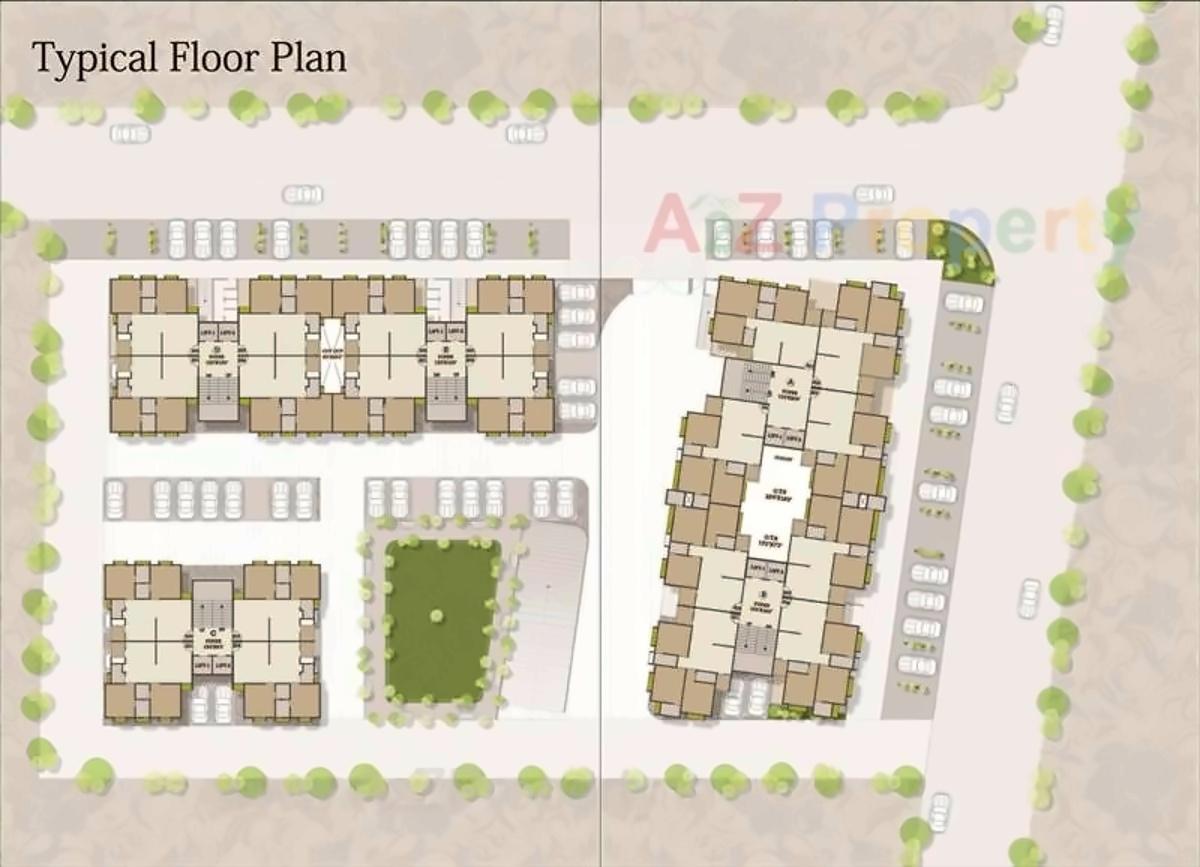 Layout of real estate project Akibah Heights located at Makarba, Ahmedabad, Gujarat
