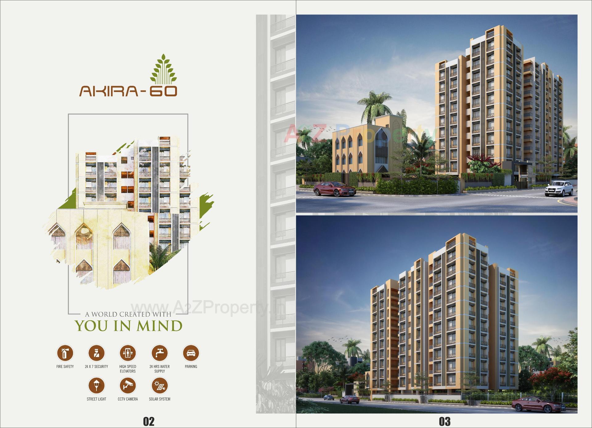 3D Elevation of real estate project Akira   60 located at Sarkhej, Ahmedabad, Gujarat