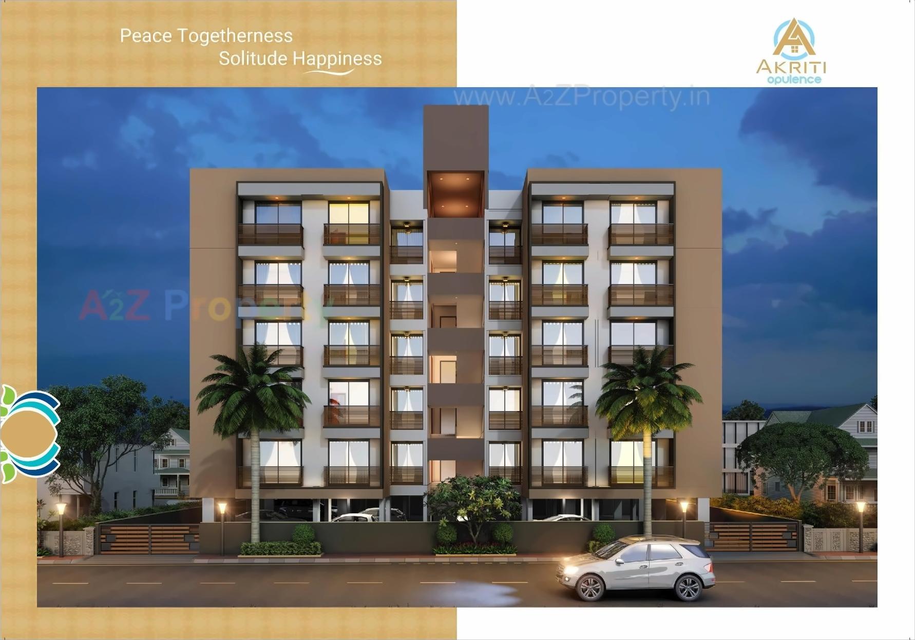 3D Elevation of real estate project Akriti Opulence located at Ahmedabad, Ahmedabad, Gujarat