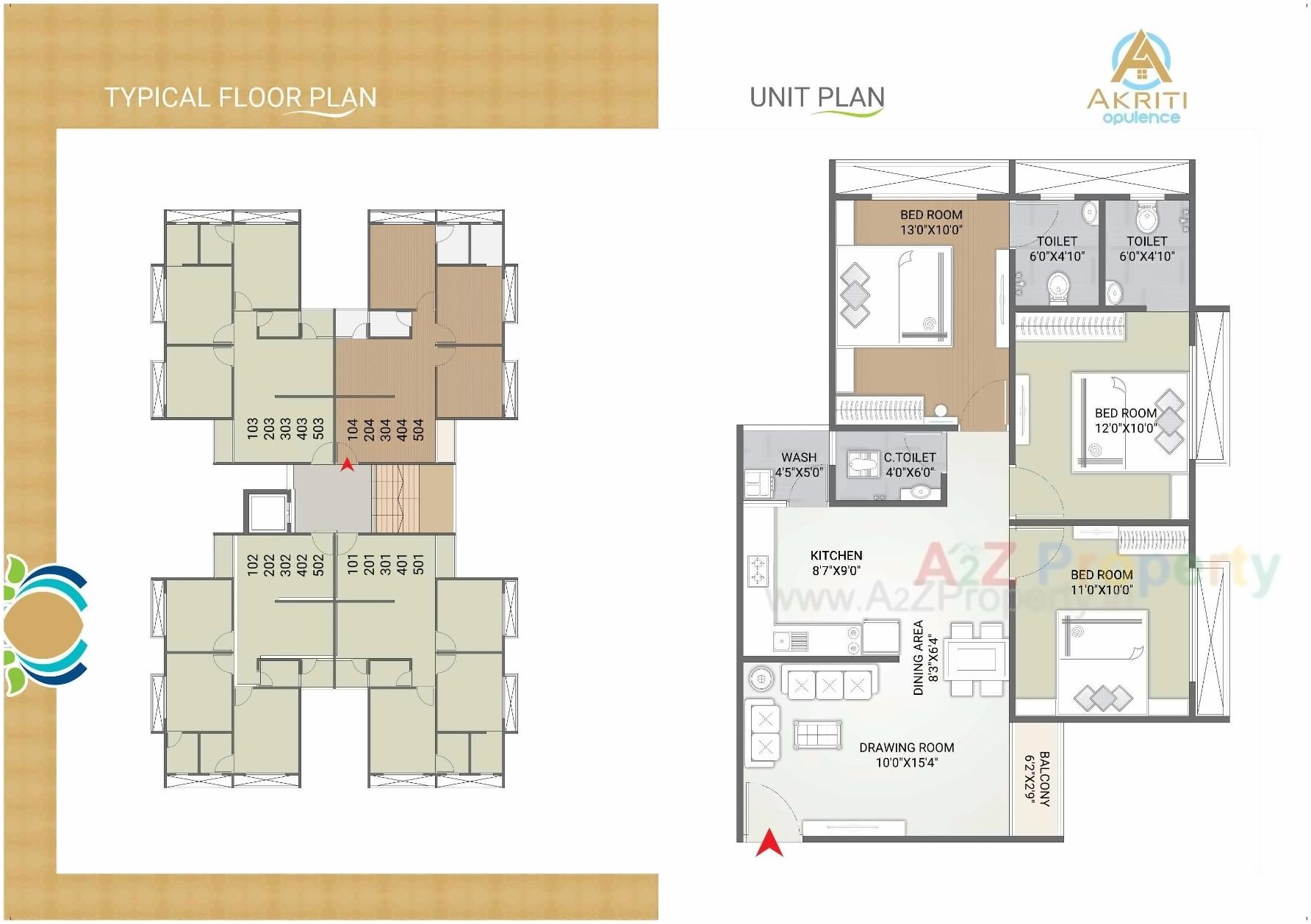 Layout of real estate project Akriti Opulence located at Ahmedabad, Ahmedabad, Gujarat