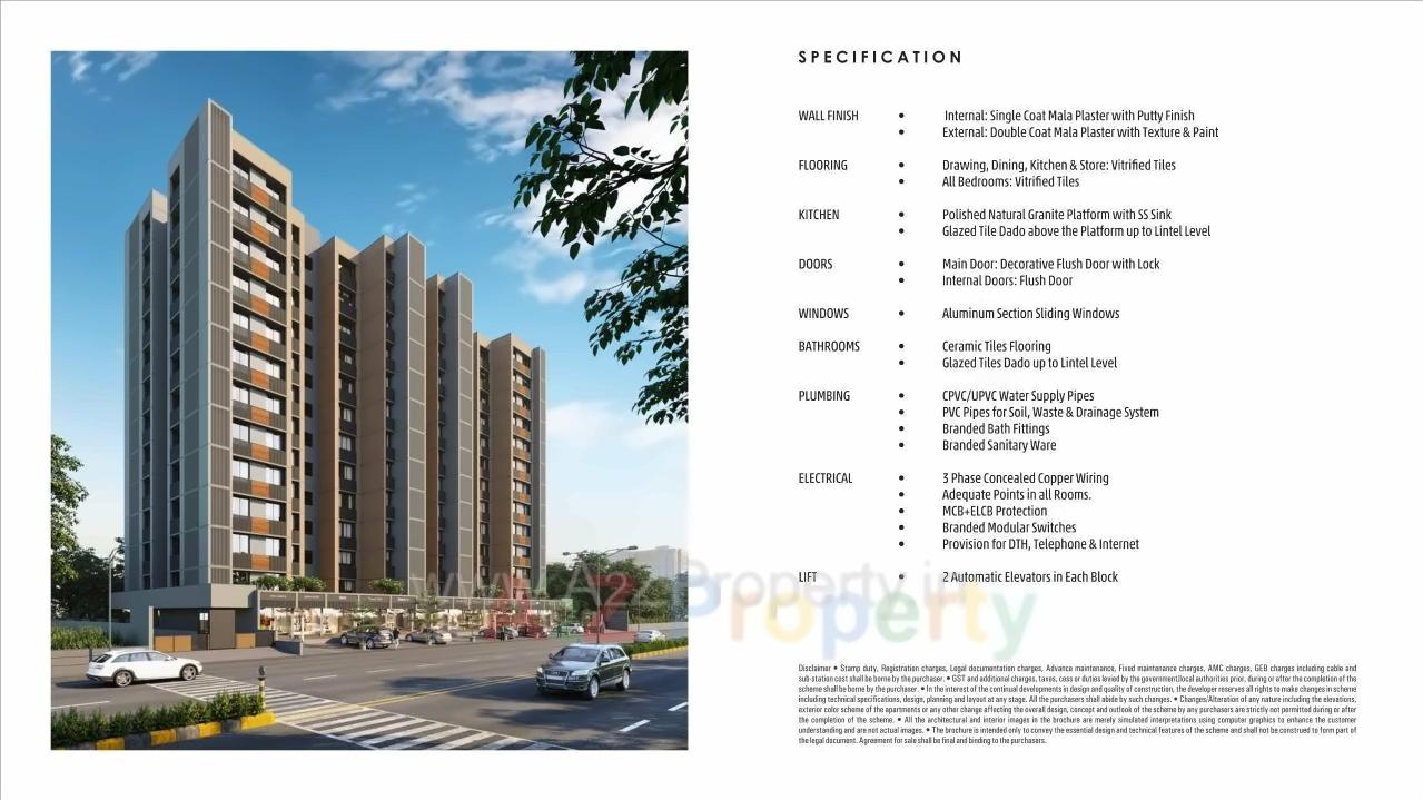3D Elevation of real estate project Akshaj Caladium located at Bhadaj, Ahmedabad, Gujarat