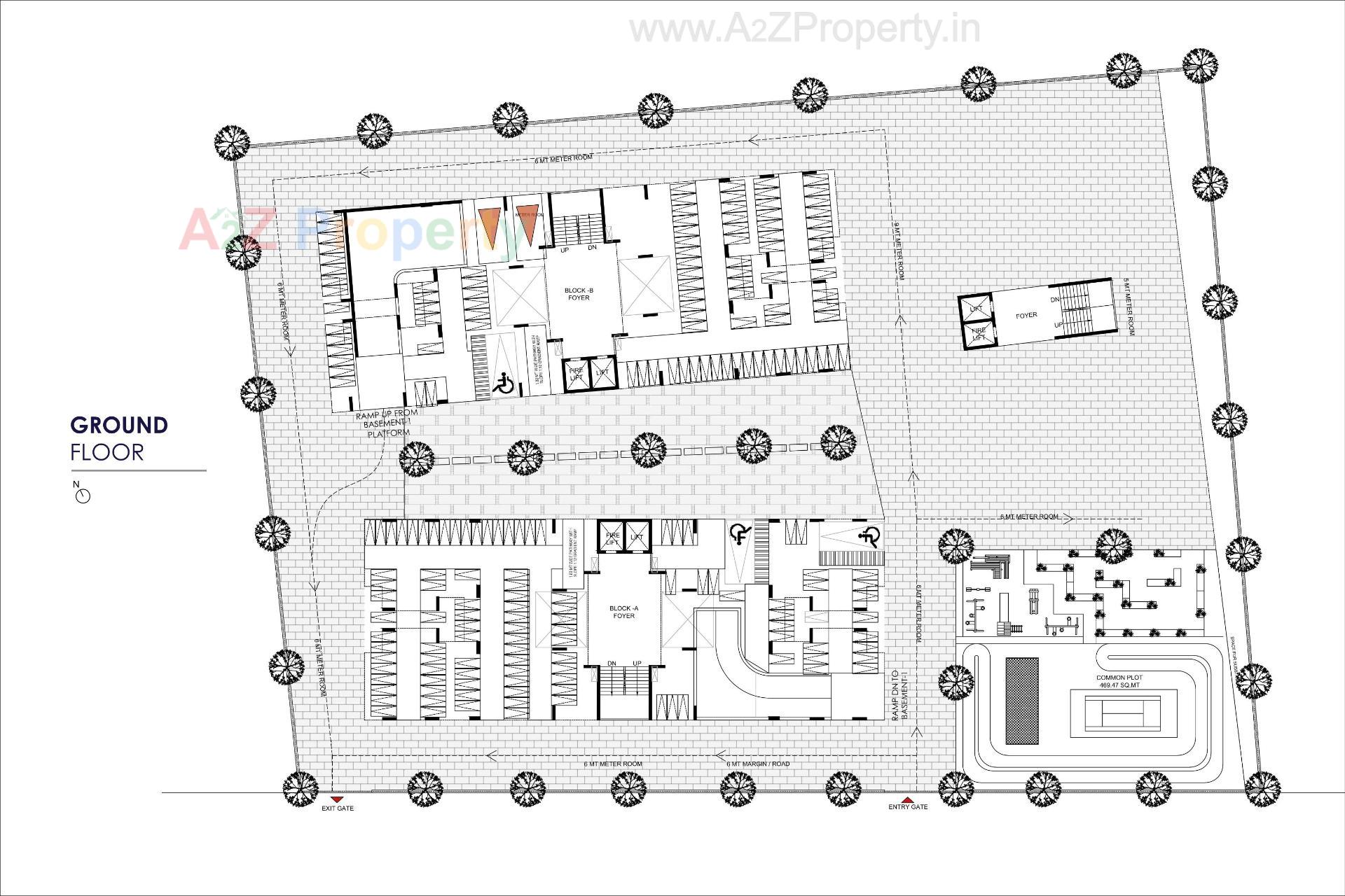 Layout of real estate project Akshar Ocean Pearl located at Ambali, Ahmedabad, Gujarat