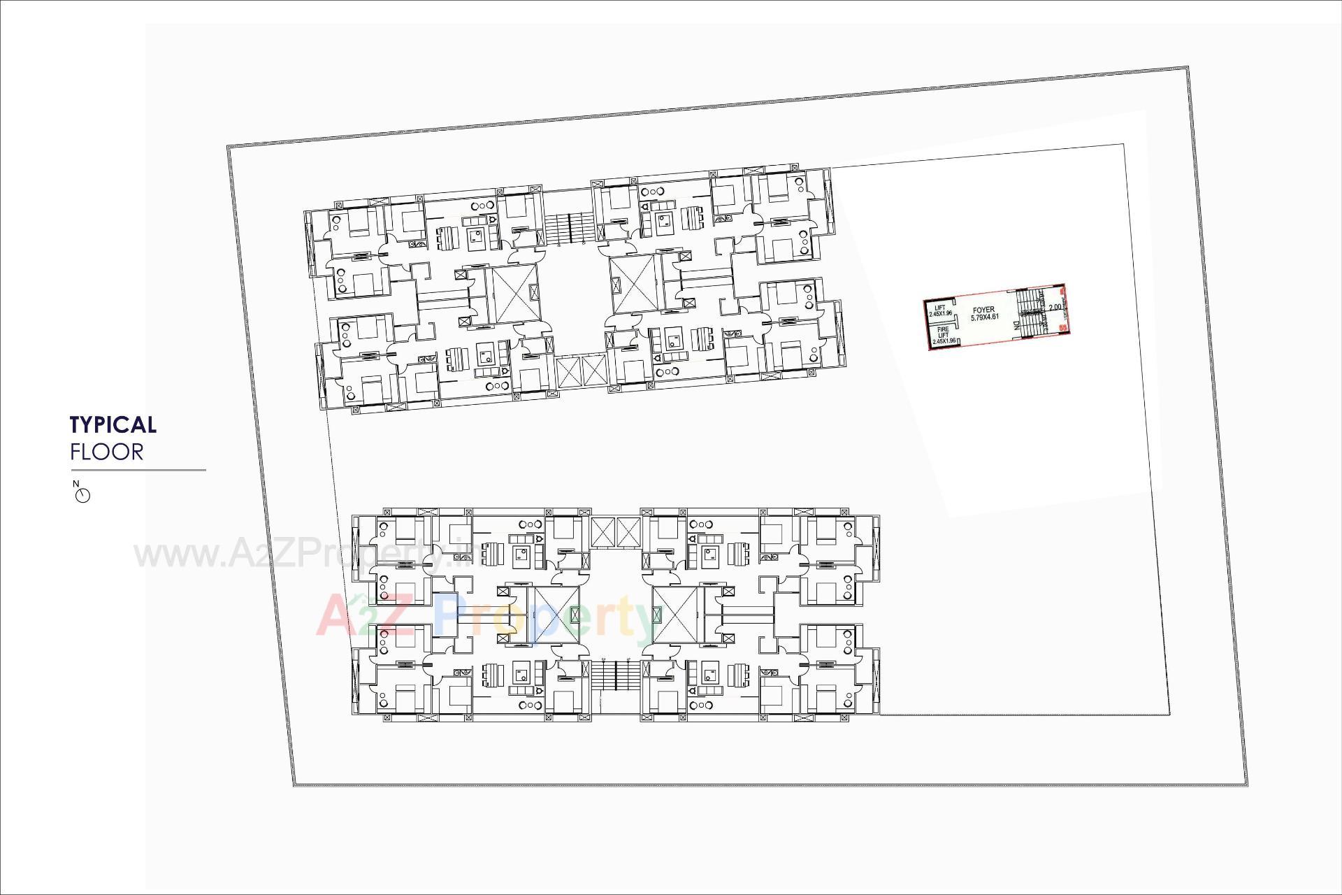 Layout of real estate project Akshar Ocean Pearl located at Ambali, Ahmedabad, Gujarat