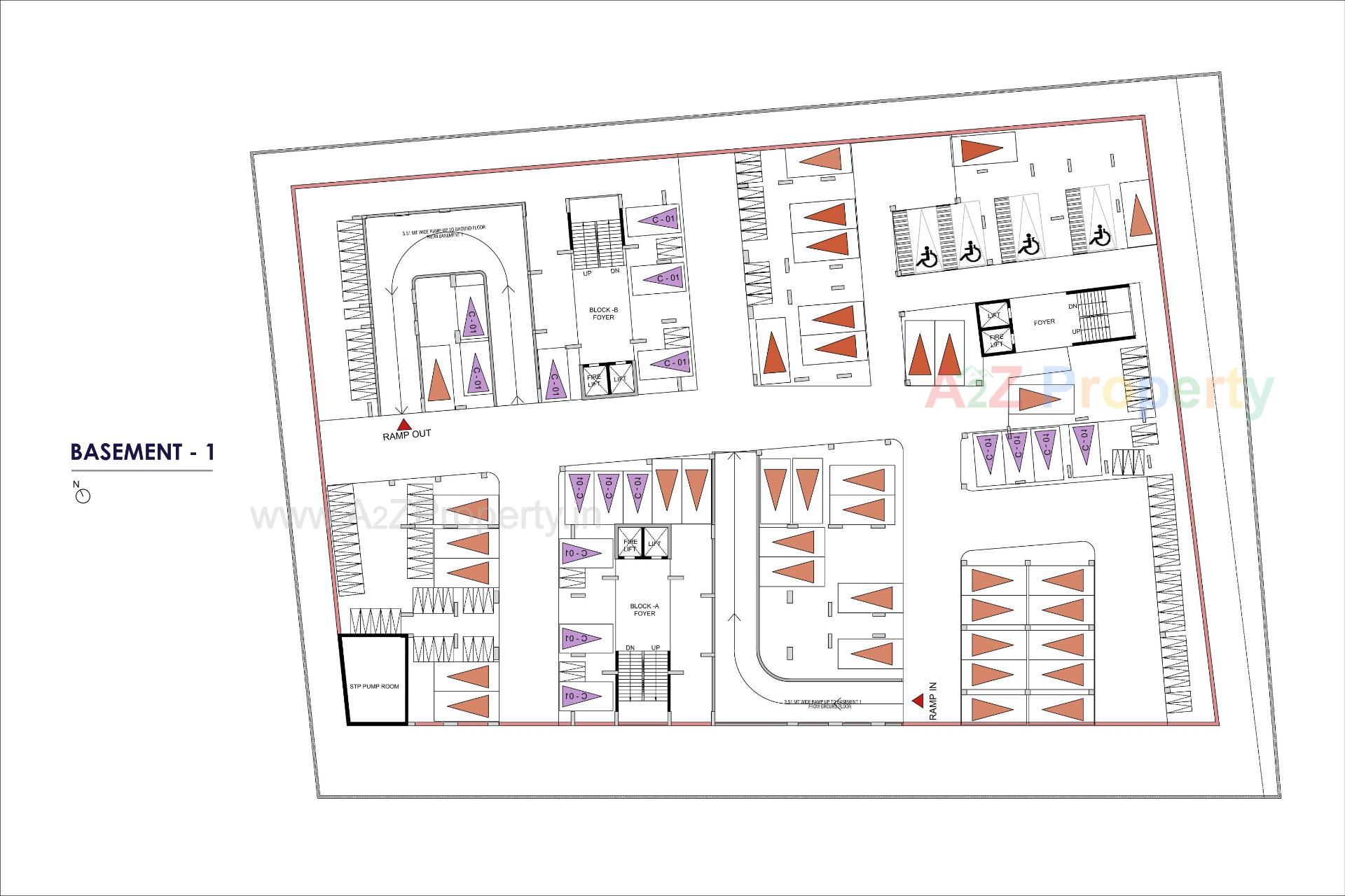 Layout of real estate project Akshar Ocean Pearl located at Ambali, Ahmedabad, Gujarat