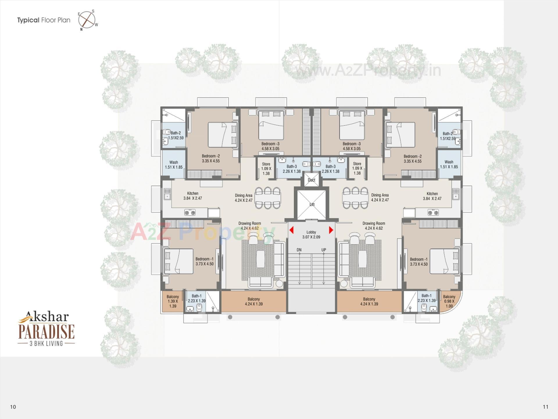 Layout of real estate project Akshar Paradise located at Paldi, Ahmedabad, Gujarat