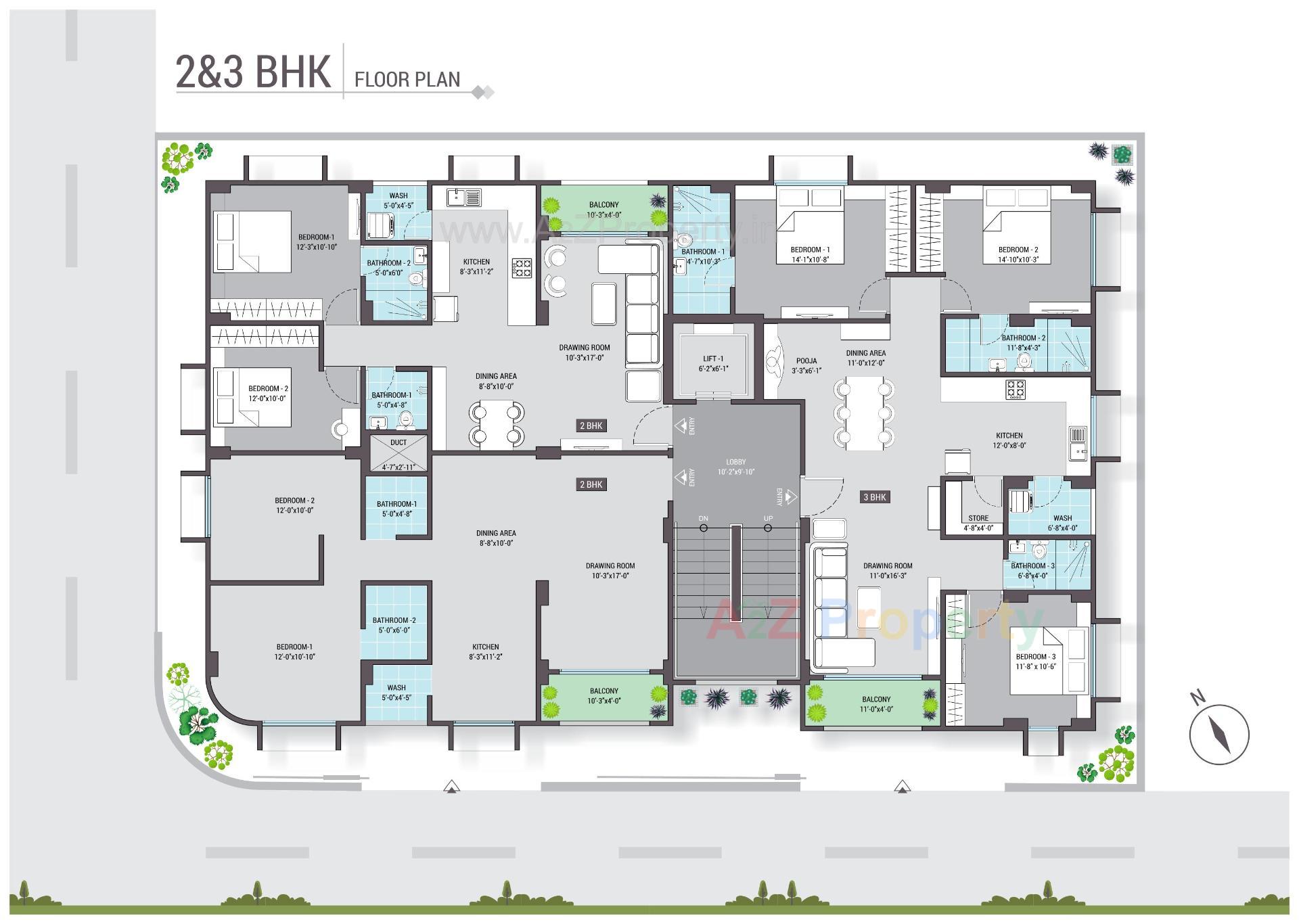 Layout of real estate project Akshar Revival Ii located at Paldi, Ahmedabad, Gujarat