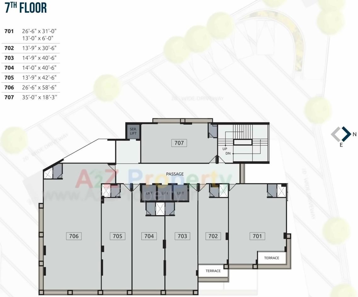 Layout of real estate project Akshar Square located at Bodakdev, Ahmedabad, Gujarat