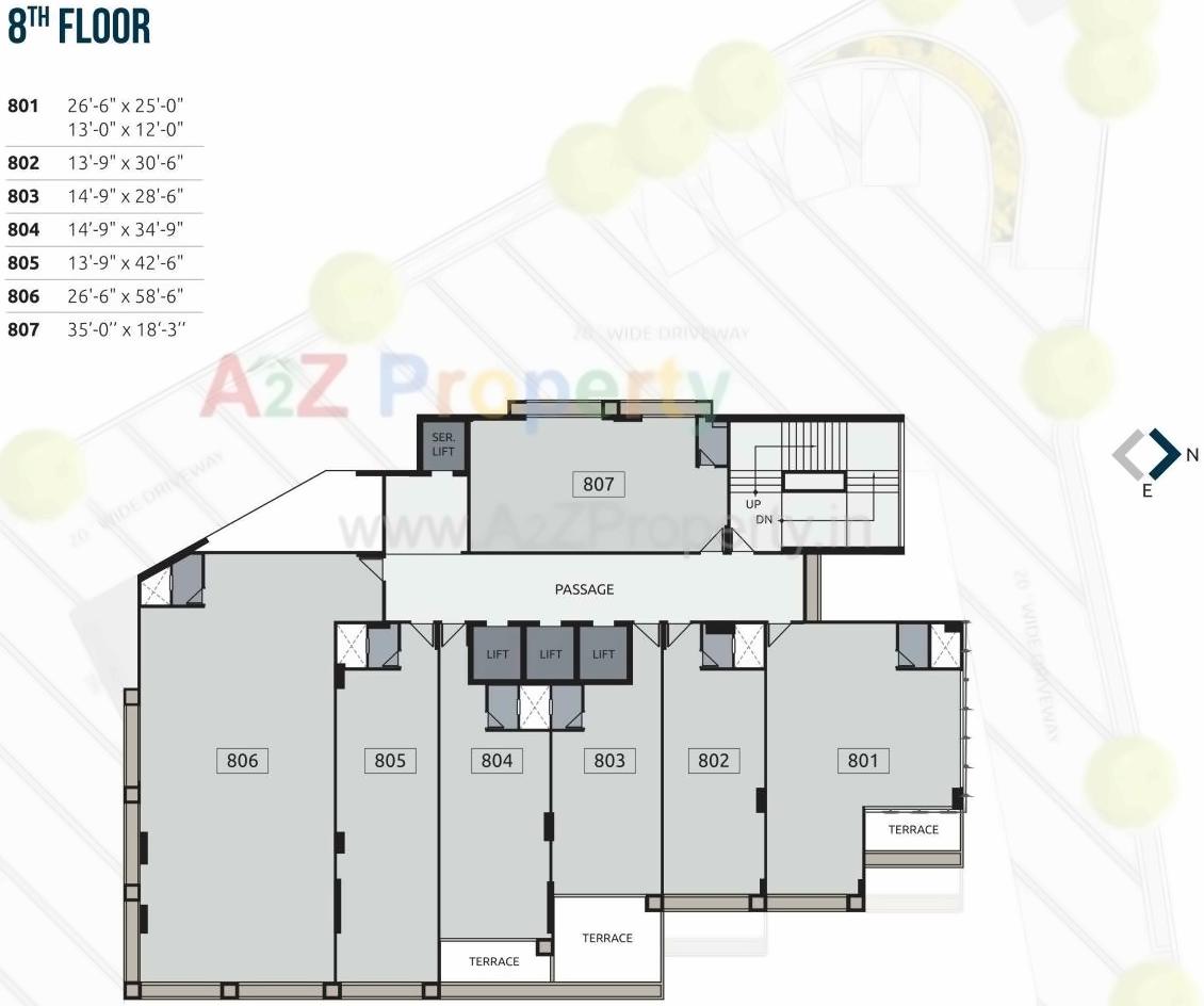 Layout of real estate project Akshar Square located at Bodakdev, Ahmedabad, Gujarat