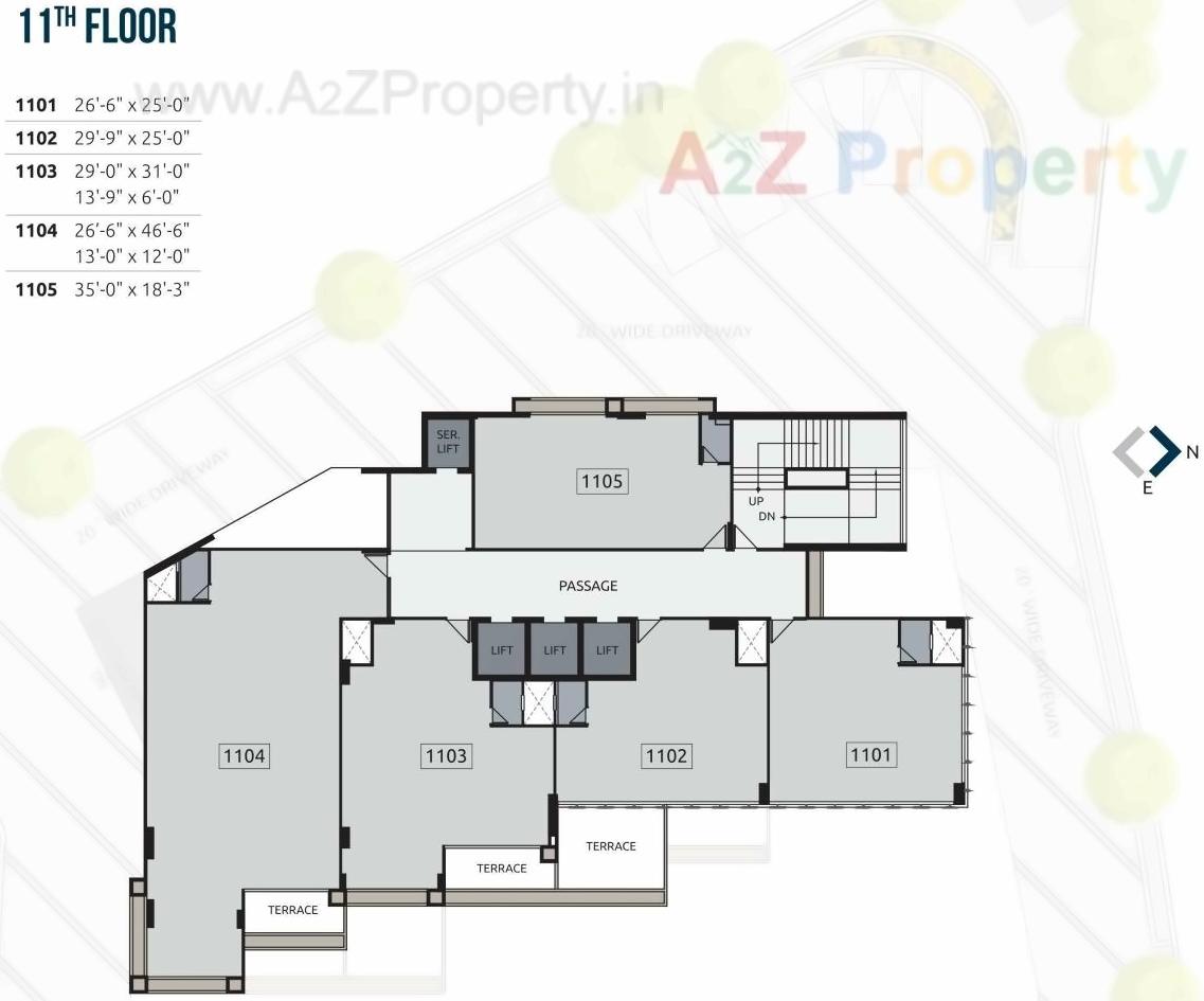 Layout of real estate project Akshar Square located at Bodakdev, Ahmedabad, Gujarat