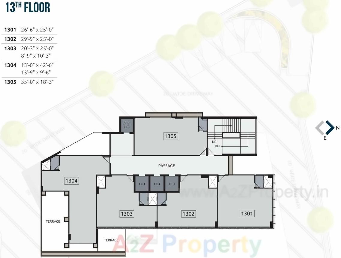 Layout of real estate project Akshar Square located at Bodakdev, Ahmedabad, Gujarat
