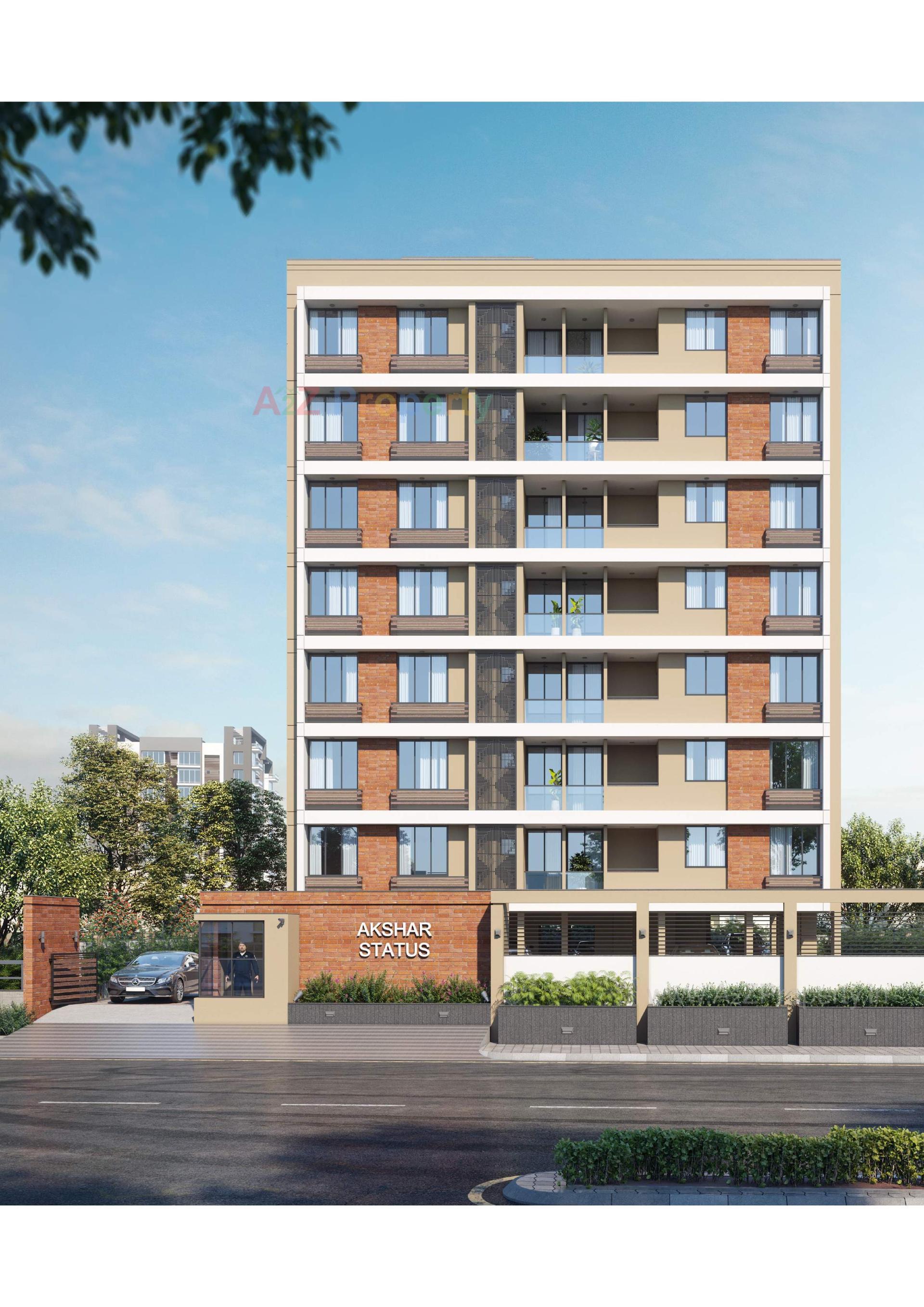 3D Elevation of real estate project Akshar Status located at Naroda, Ahmedabad, Gujarat