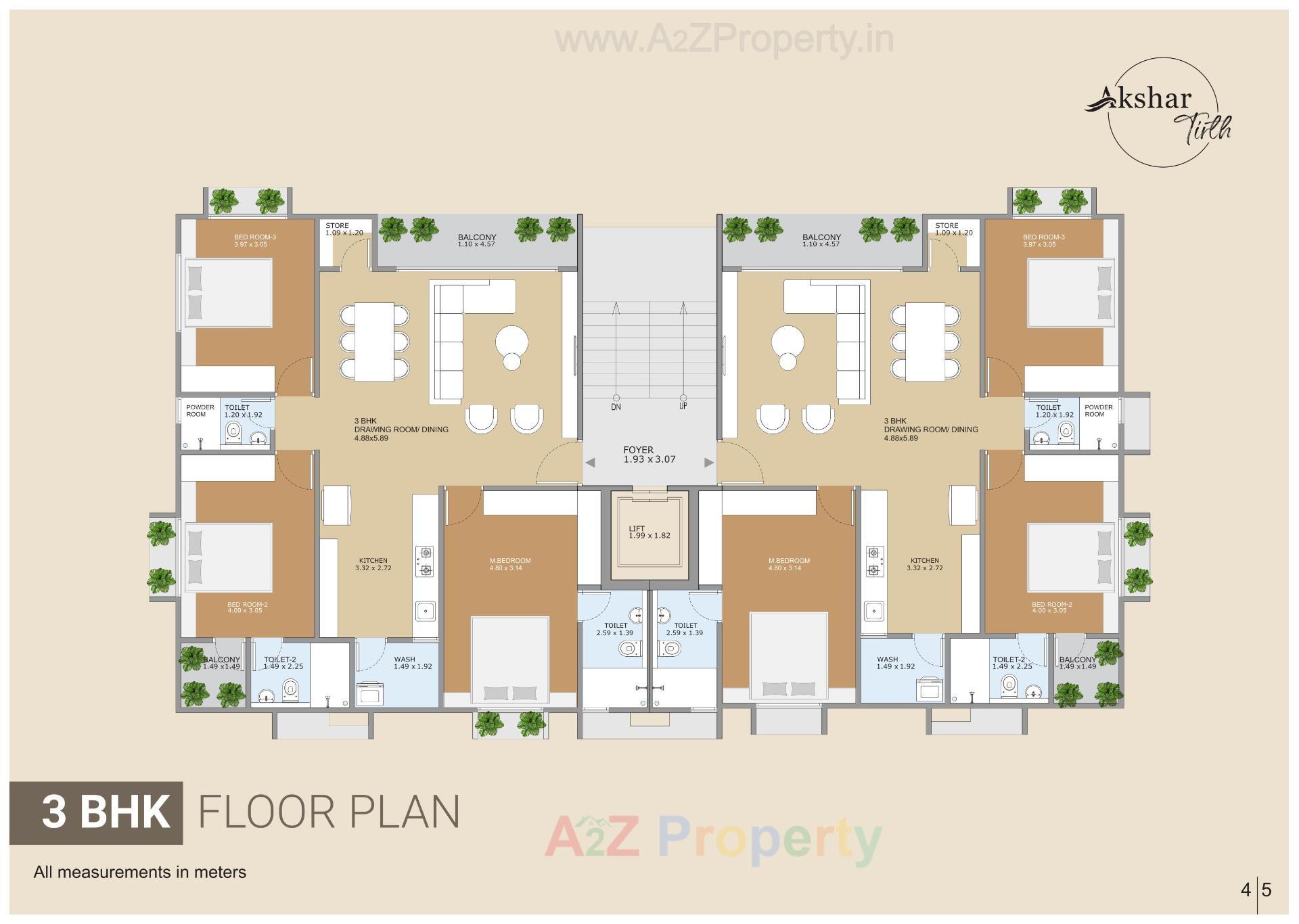 Layout of real estate project Akshar Tirth located at Paldi, Ahmedabad, Gujarat