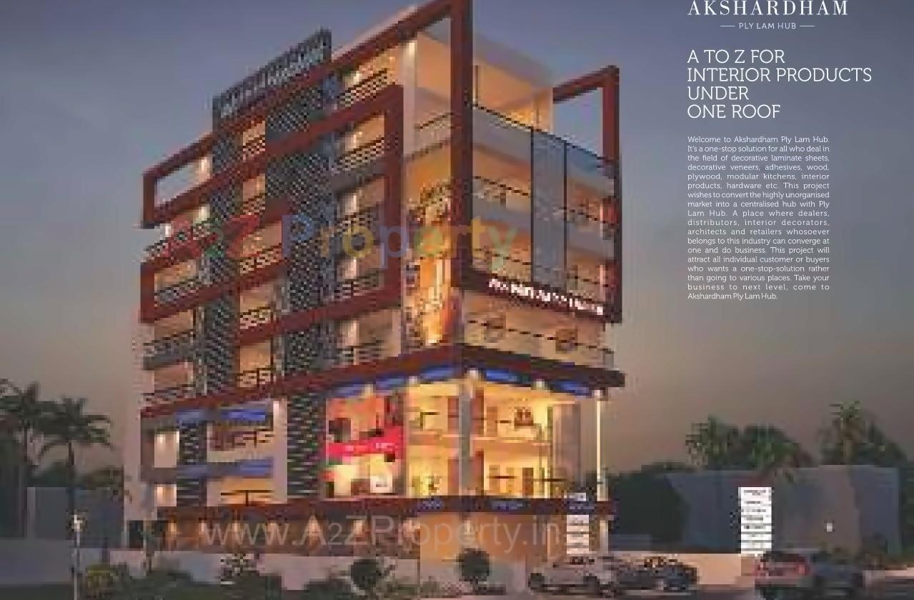 3D Elevation of real estate project Akshardham Complex located at Jamalpur, Ahmedabad, Gujarat