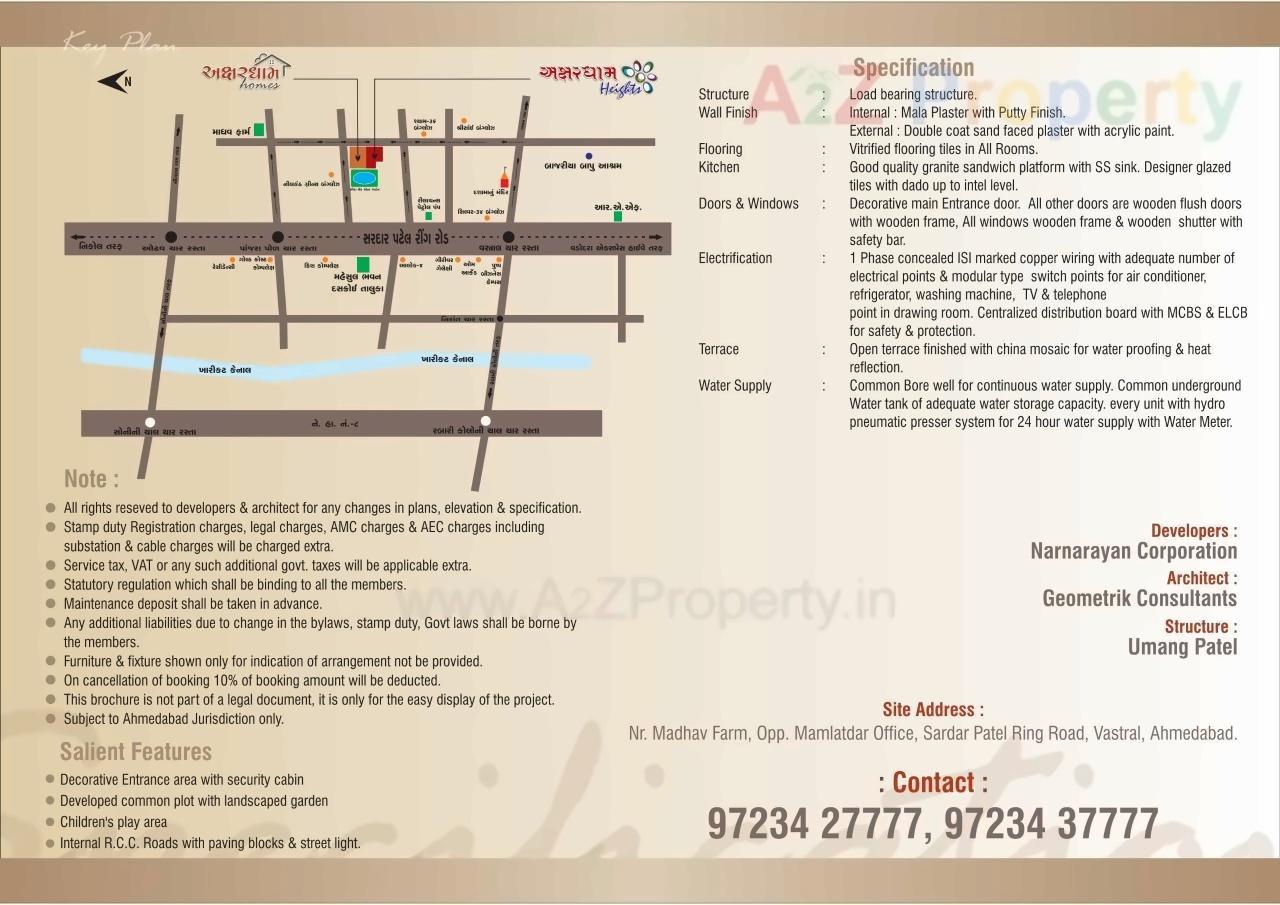  of real estate project Akshardham Homes located at Vastral, Ahmedabad, Gujarat