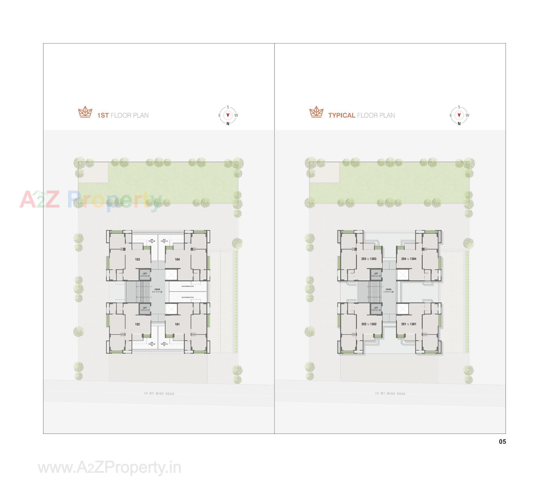 Layout of real estate project Aksharth Elegance located at Tragad, Ahmedabad, Gujarat