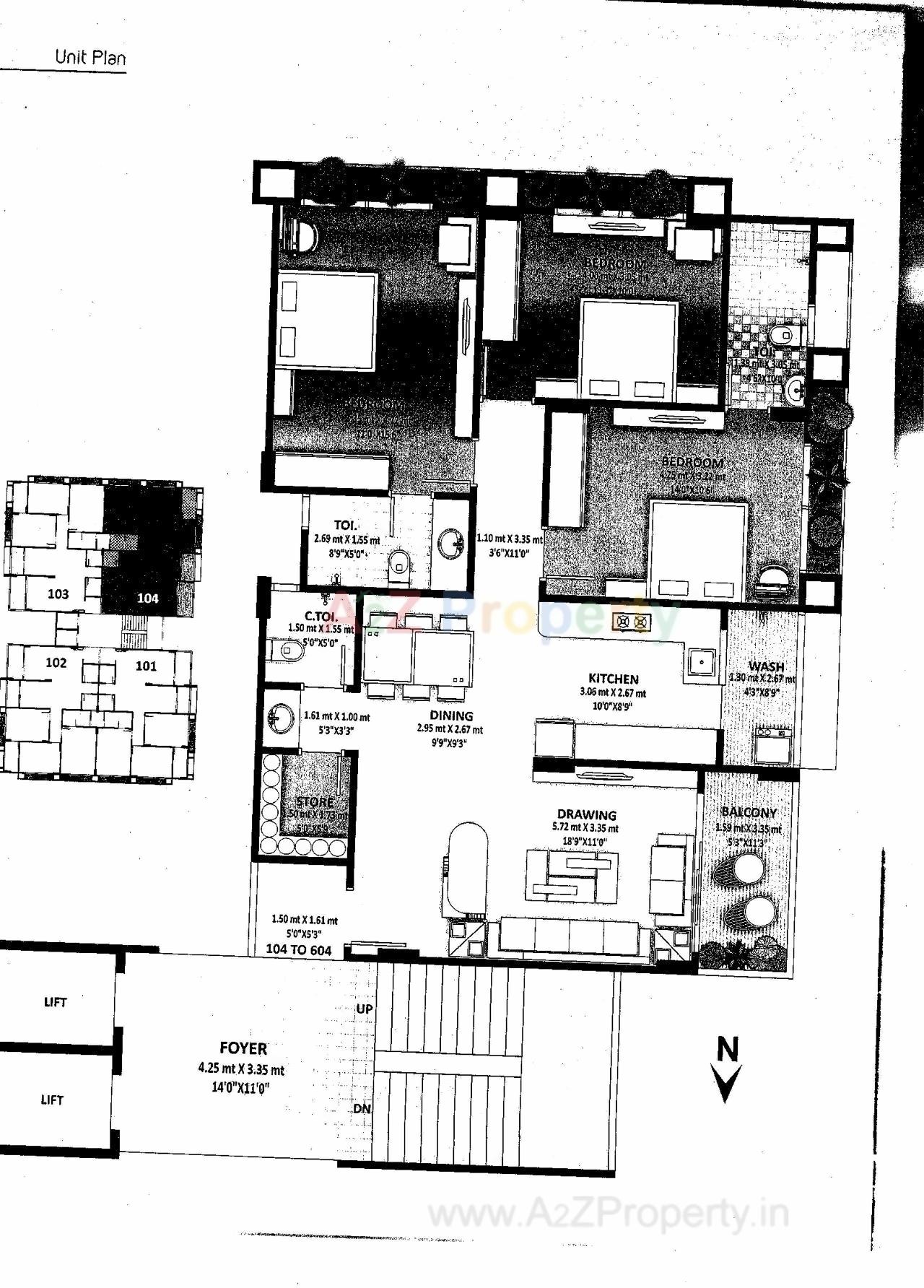 Layout of real estate project Akshat Elegance located at Naranpura, Ahmedabad, Gujarat