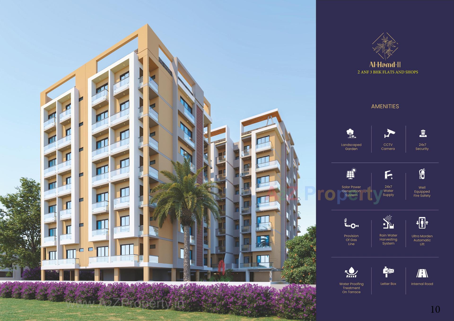 3D Elevation of real estate project Al Hamd Ii located at Sarkhej, Ahmedabad, Gujarat