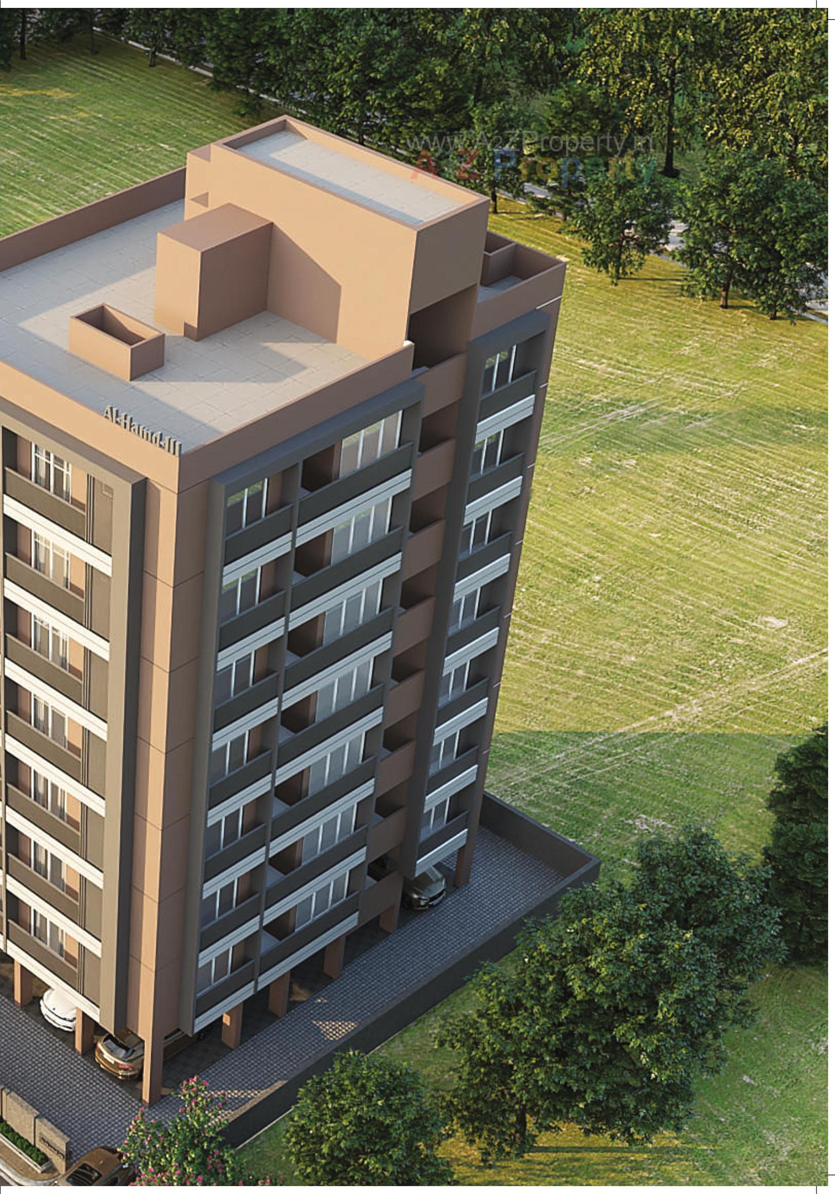 3D Elevation of real estate project Al Hamd Residency located at Sarkhej, Ahmedabad, Gujarat