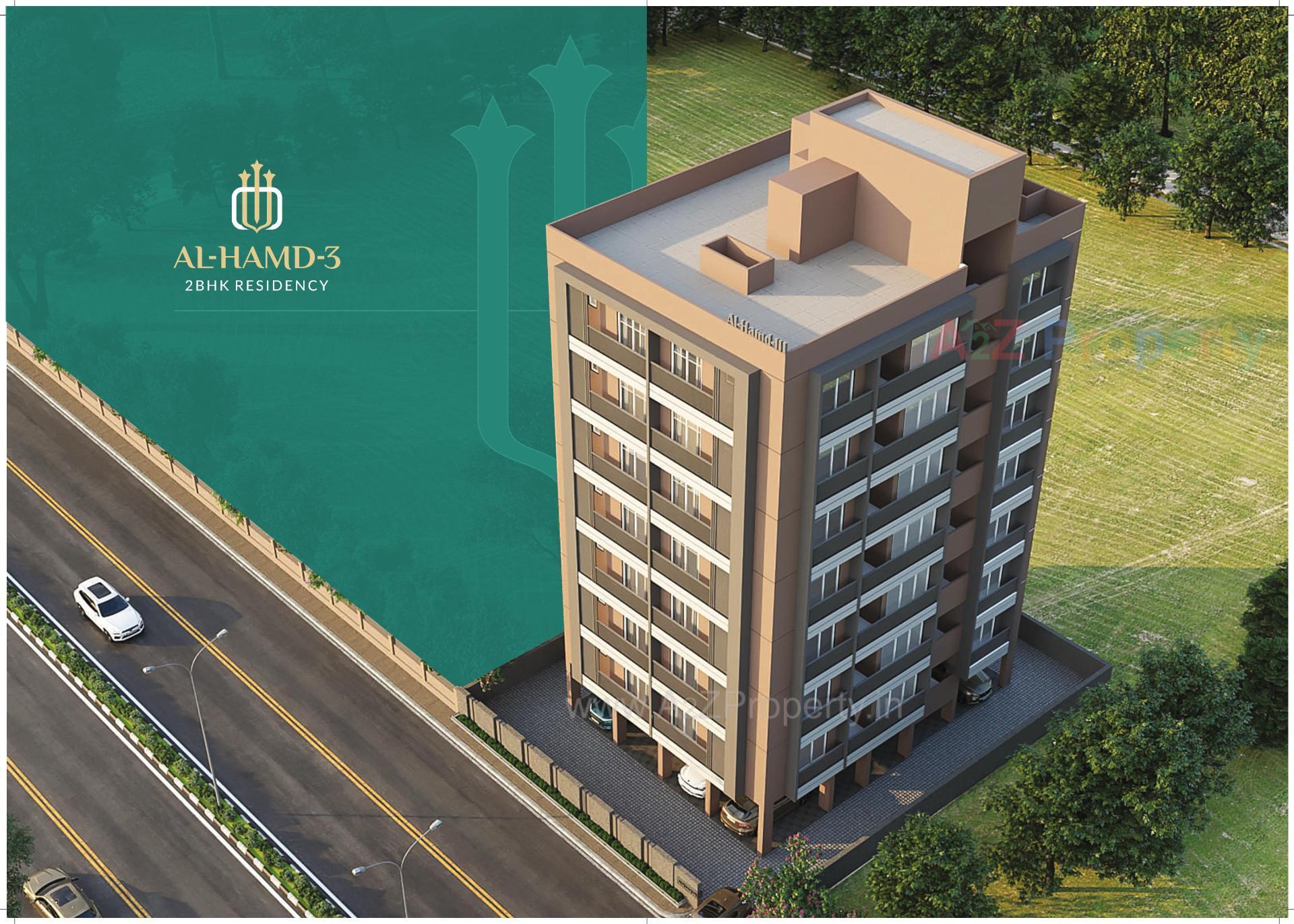 3D Elevation of real estate project Al Hamd Residency located at Sarkhej, Ahmedabad, Gujarat