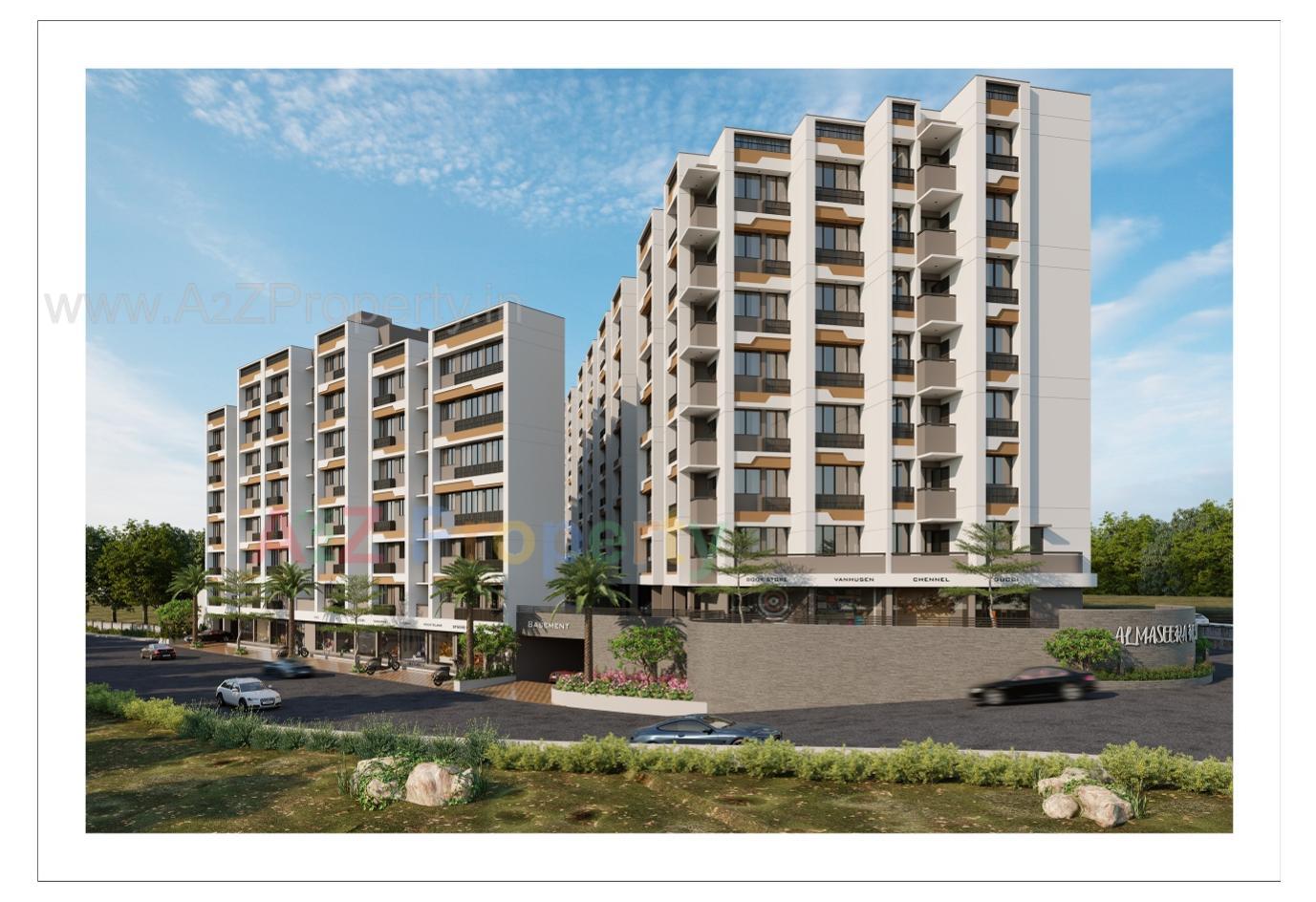3D Elevation of real estate project Al Maseera Residency located at Vatva, Ahmedabad, Gujarat