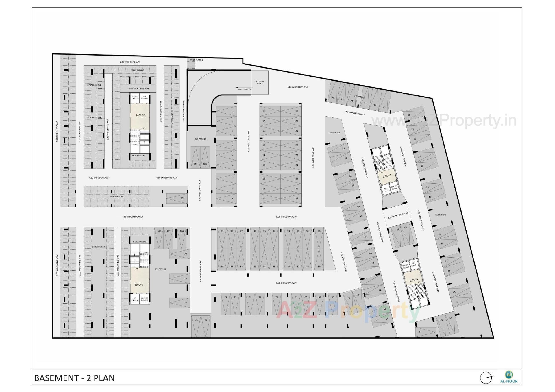 Layout of real estate project Al Noor located at Makarba, Ahmedabad, Gujarat