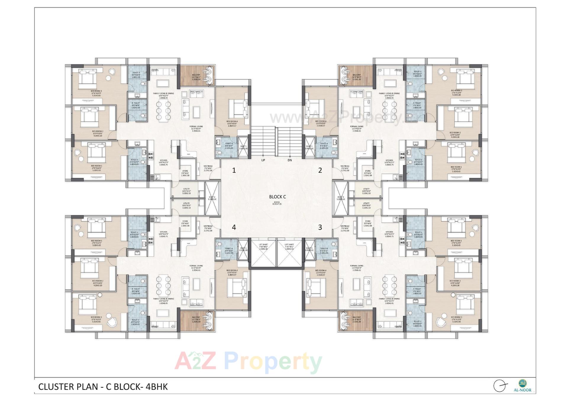 Layout of real estate project Al Noor located at Makarba, Ahmedabad, Gujarat