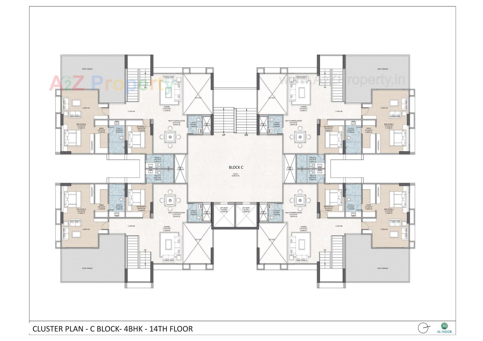 Layout of real estate project Al Noor located at Makarba, Ahmedabad, Gujarat