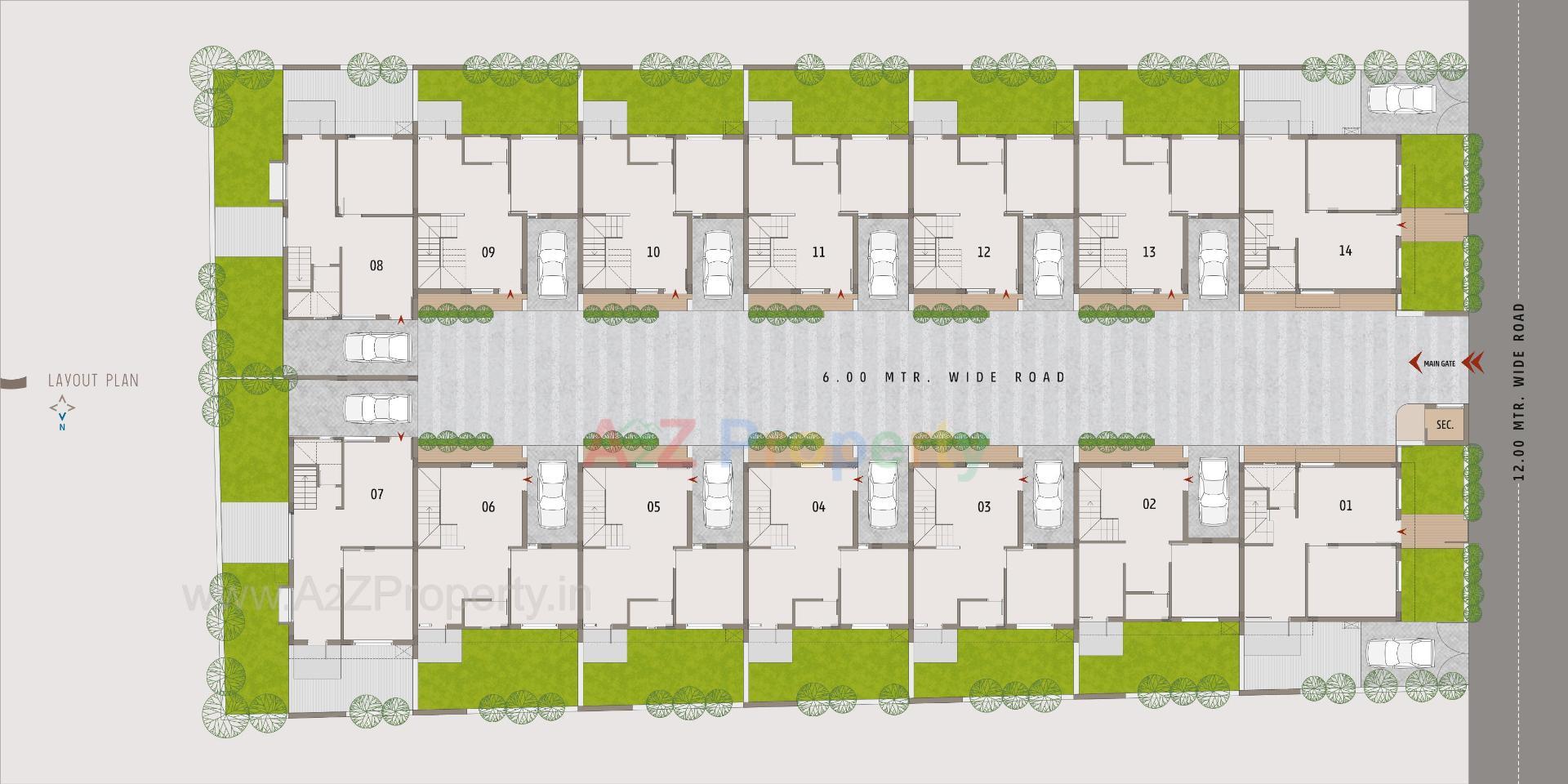 Layout of real estate project Alaknanda Param located at Sanand, Ahmedabad, Gujarat
