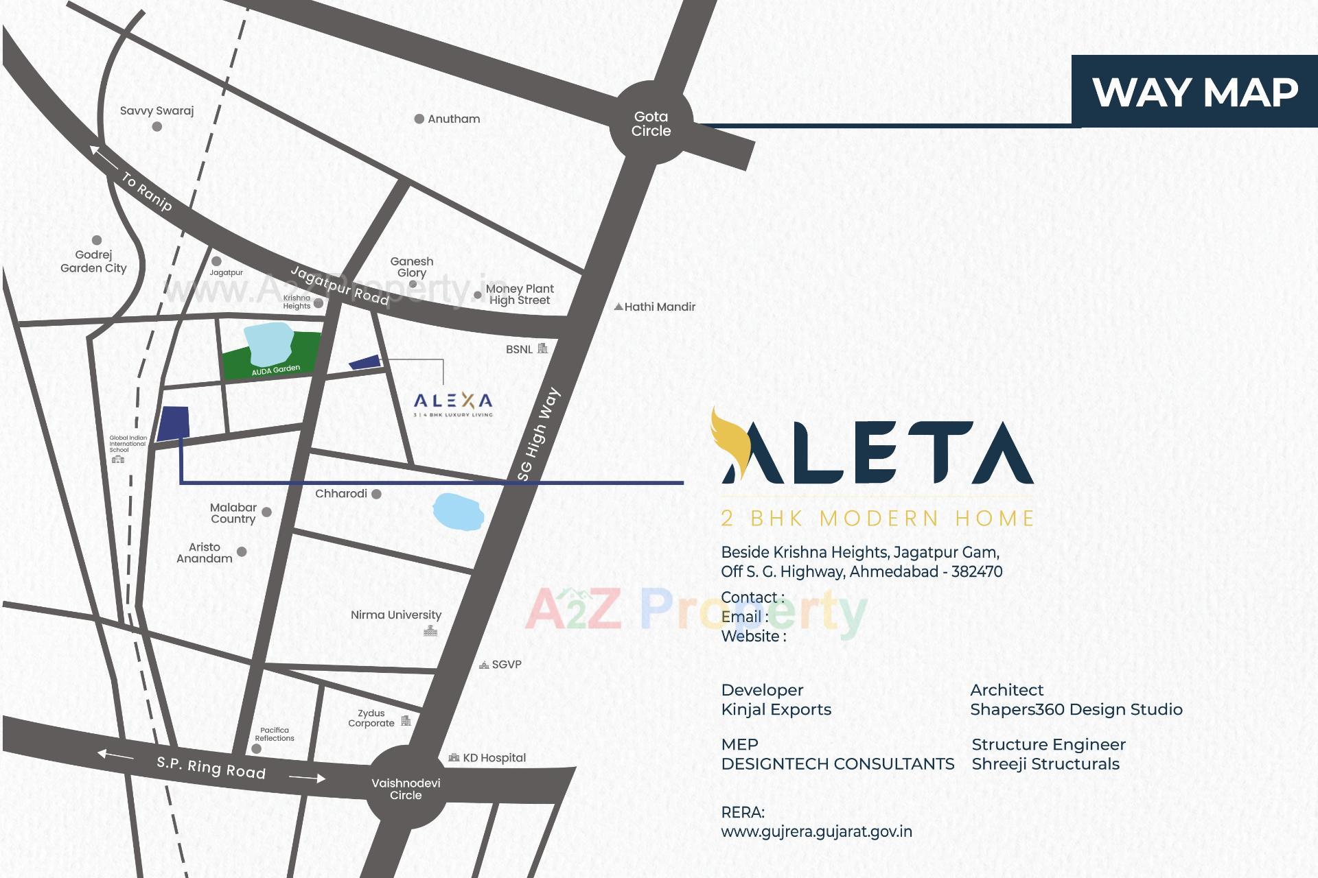  of real estate project Aleta located at Jagatpur, Ahmedabad, Gujarat