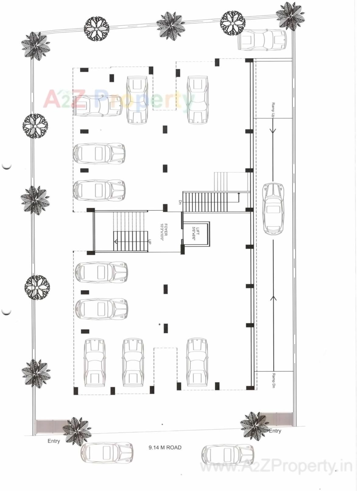 Layout of real estate project Allied 20 Appartments located at Mithipur, Ahmedabad, Gujarat