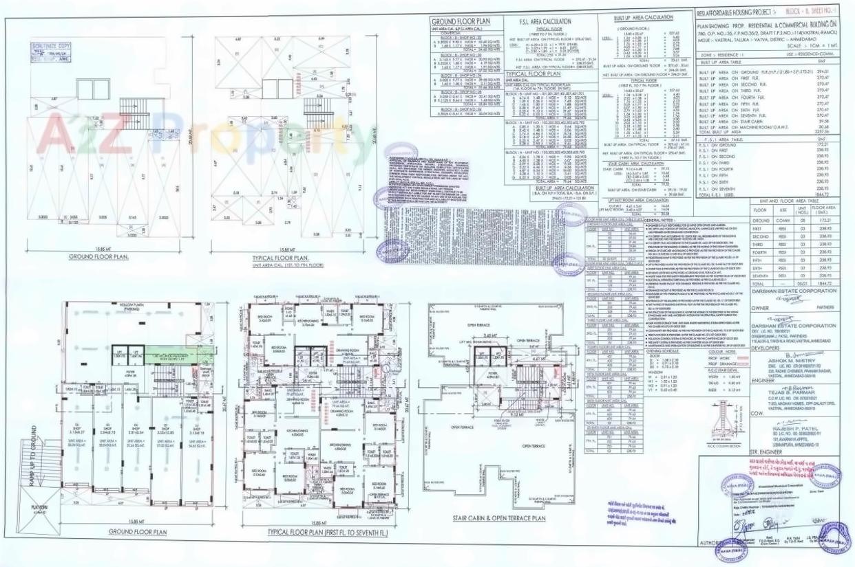 Layout of real estate project Alok Paradise located at Vastral, Ahmedabad, Gujarat