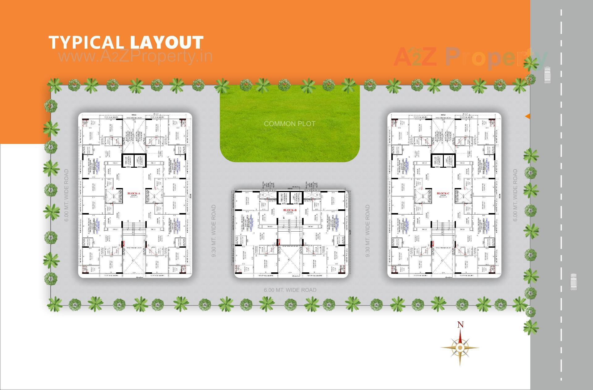 Layout of real estate project Altezza Pros located at Kathwada, Ahmedabad, Gujarat