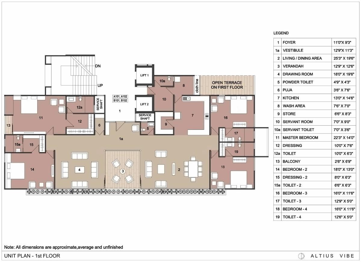 Layout of real estate project Altius Vibe located at Ambli, Ahmedabad, Gujarat