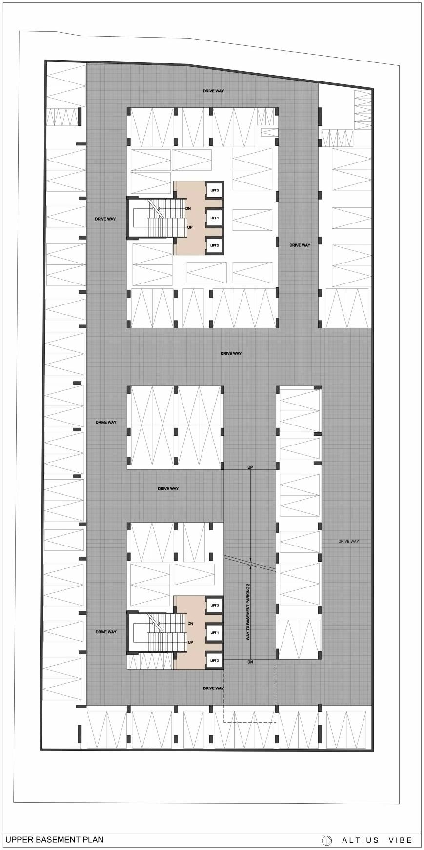 Layout of real estate project Altius Vibe located at Ambli, Ahmedabad, Gujarat