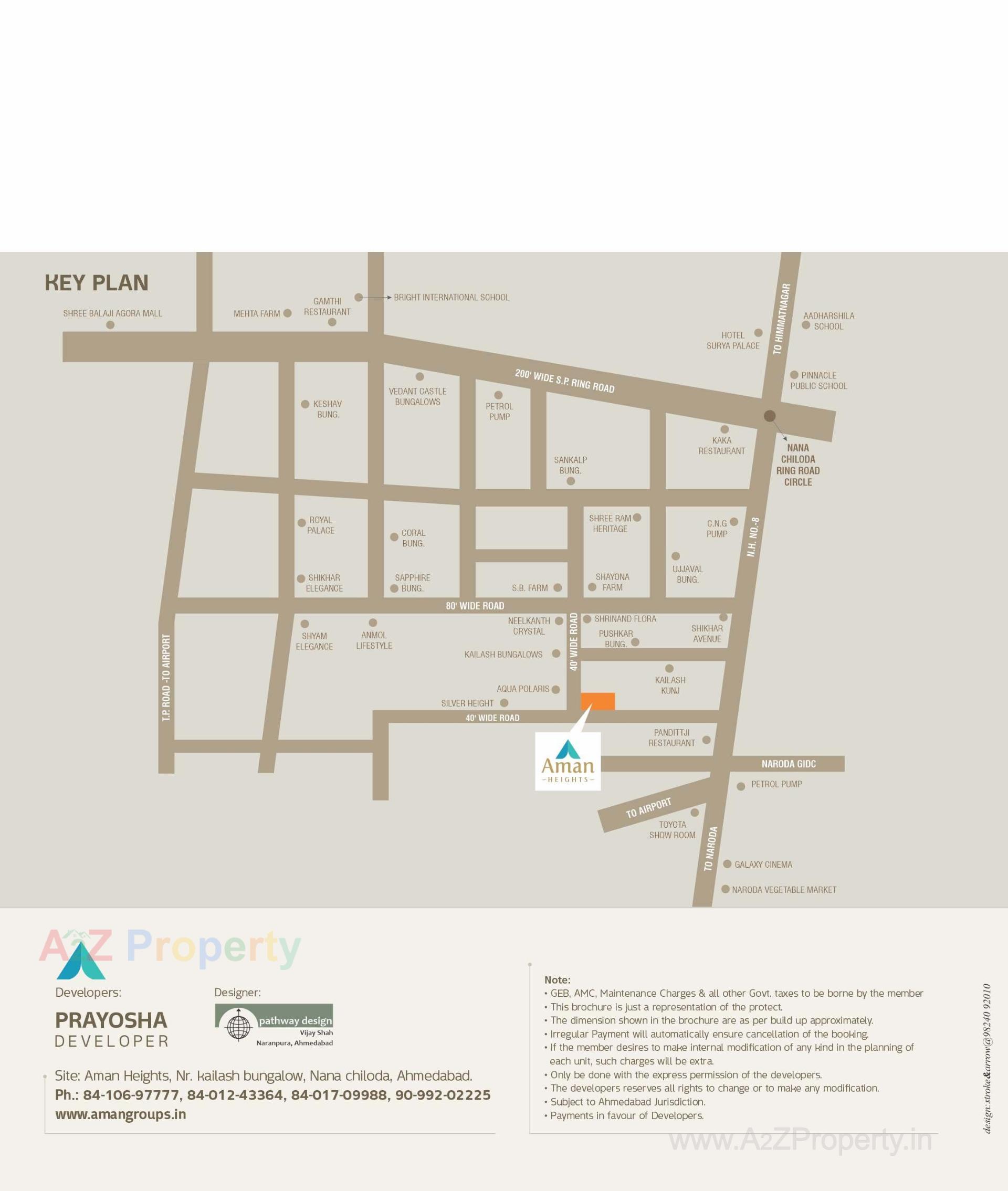  of real estate project Aman Heights located at Chiloda, Ahmedabad, Gujarat