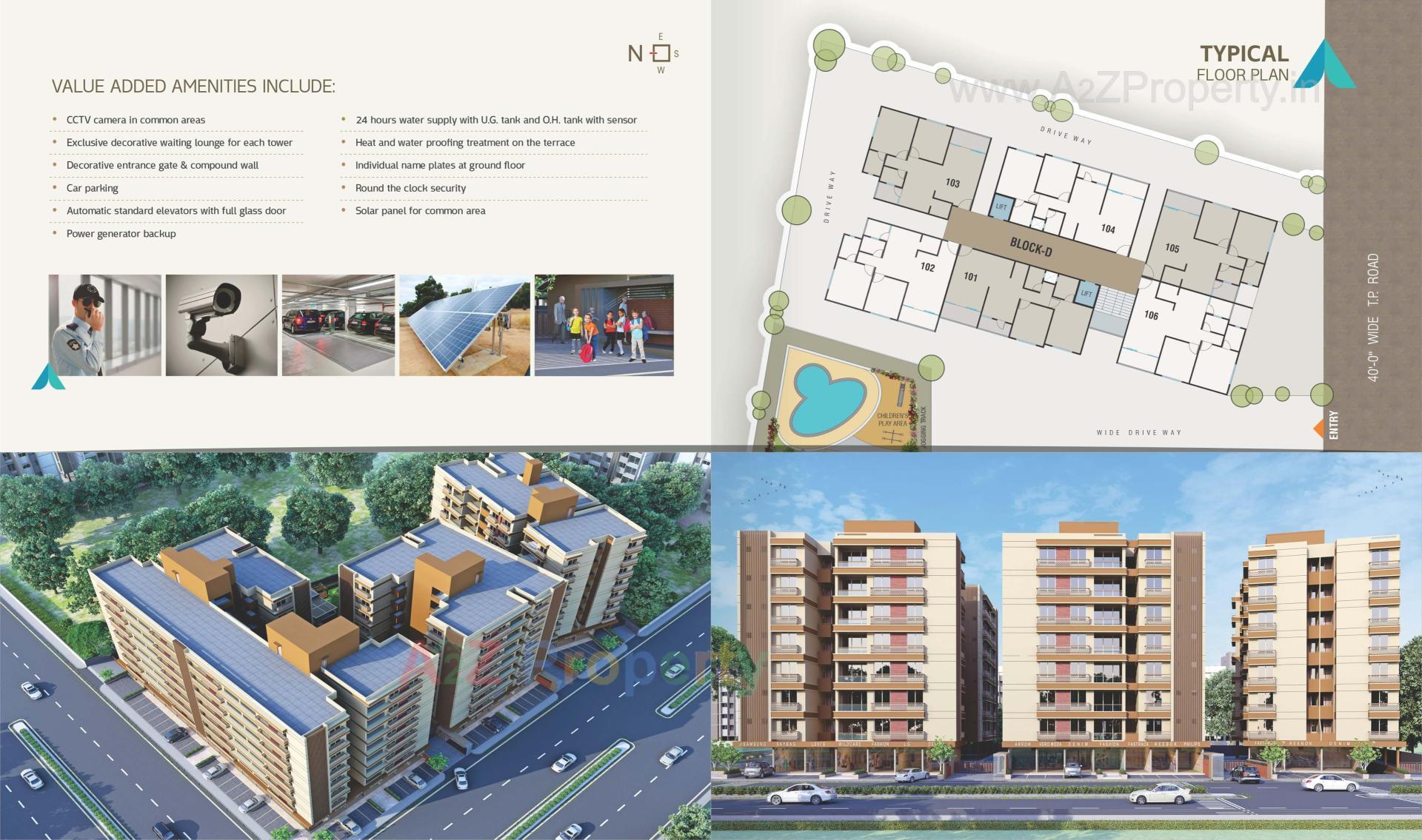 Layout of real estate project Aman Heights located at Chiloda, Ahmedabad, Gujarat