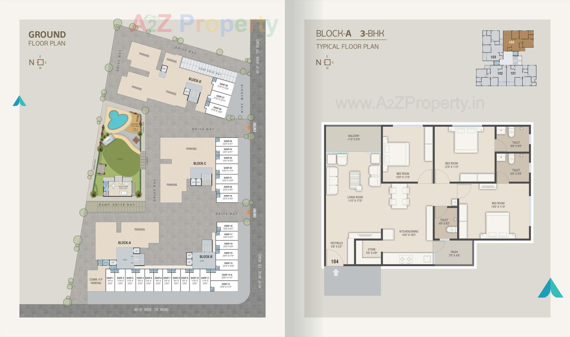 Layout of real estate project Aman Heights located at Chiloda, Ahmedabad, Gujarat