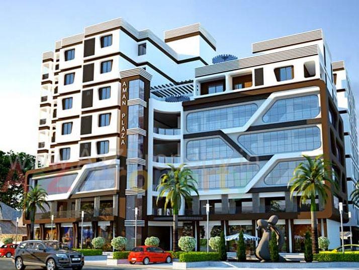 3D Elevation of real estate project Aman Plaza located at Vatva, Ahmedabad, Gujarat