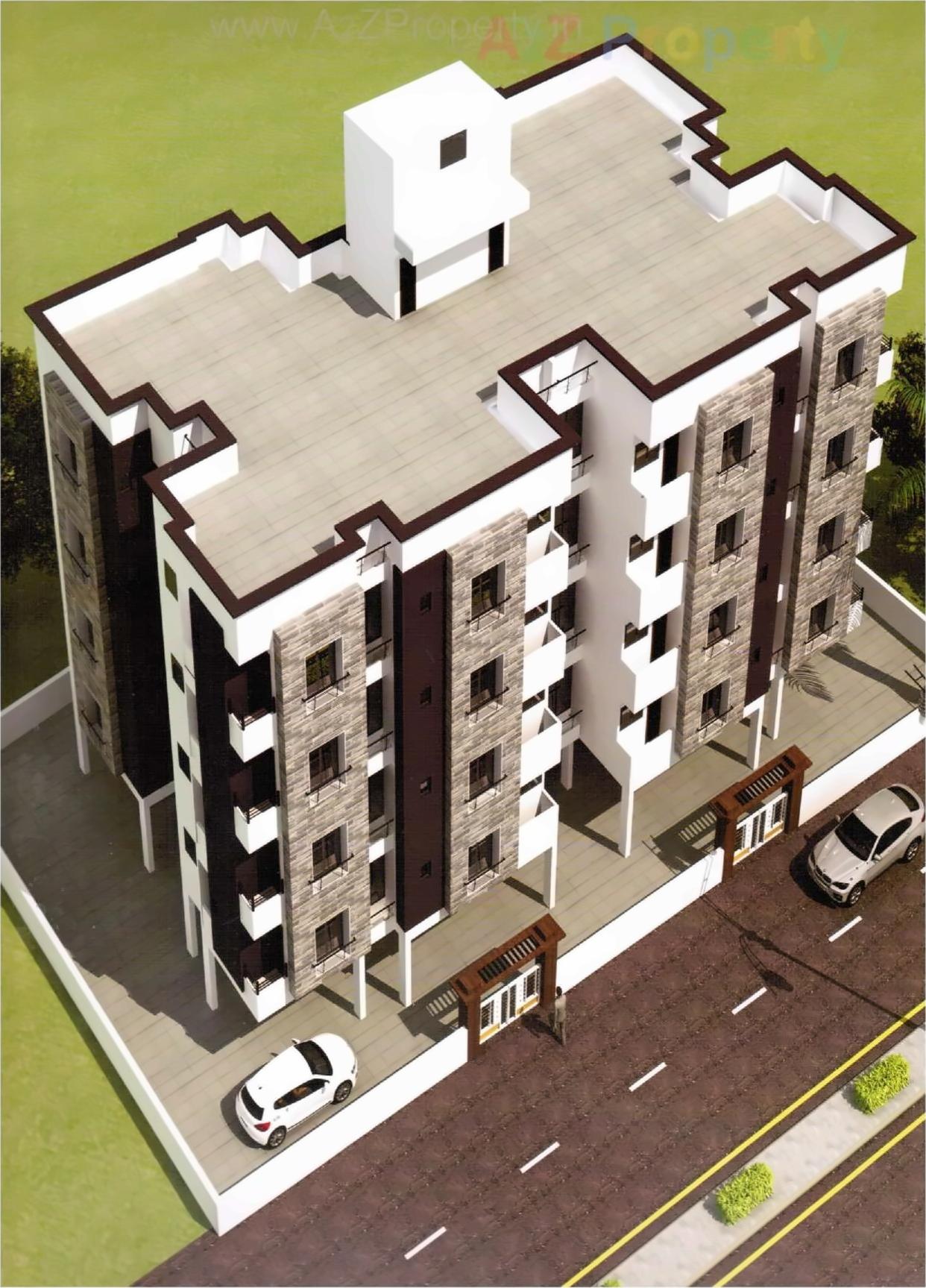 3D Elevation of real estate project Aman Residency located at Shahwadi, Ahmedabad, Gujarat